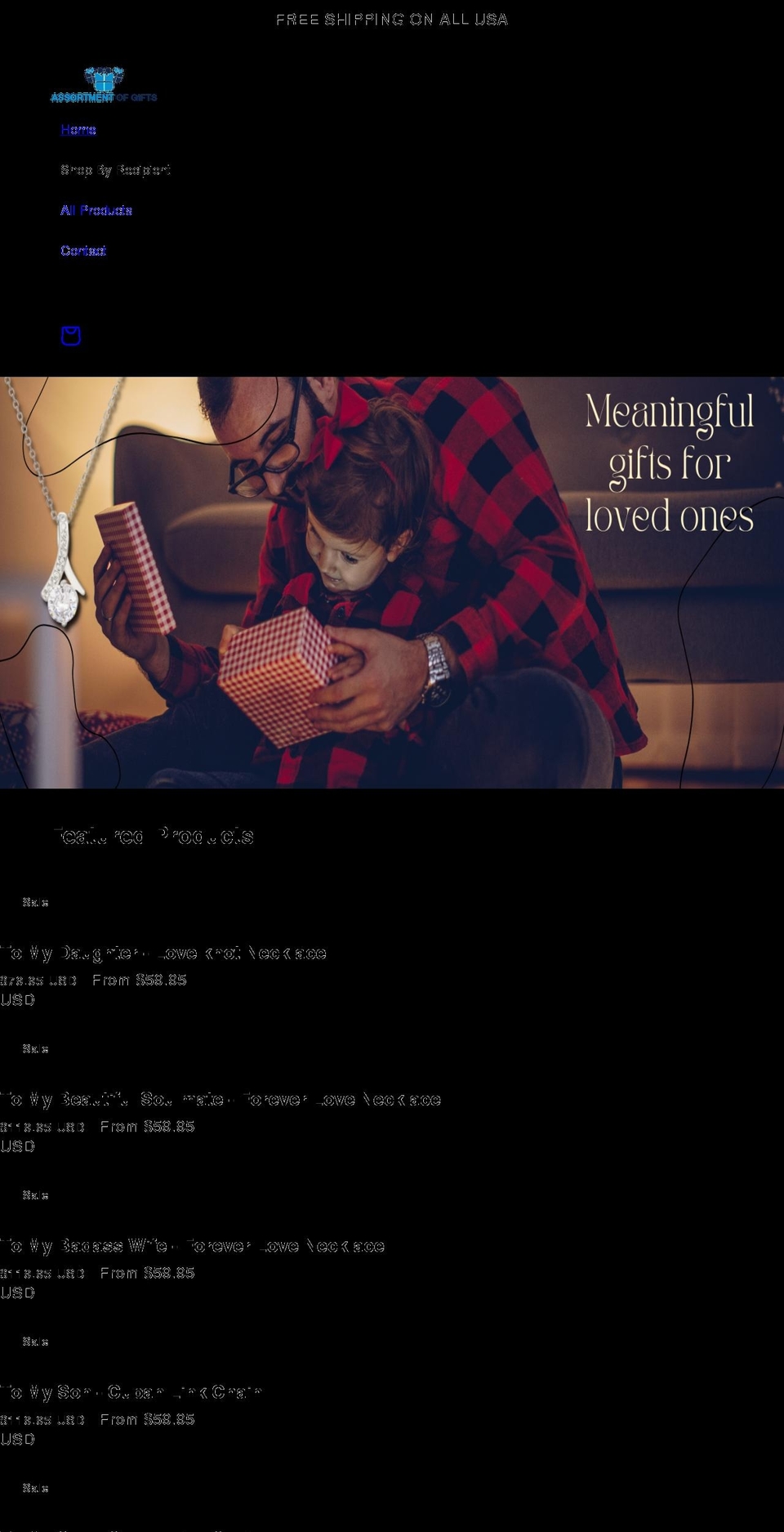 assortmentofgifts.com shopify website screenshot