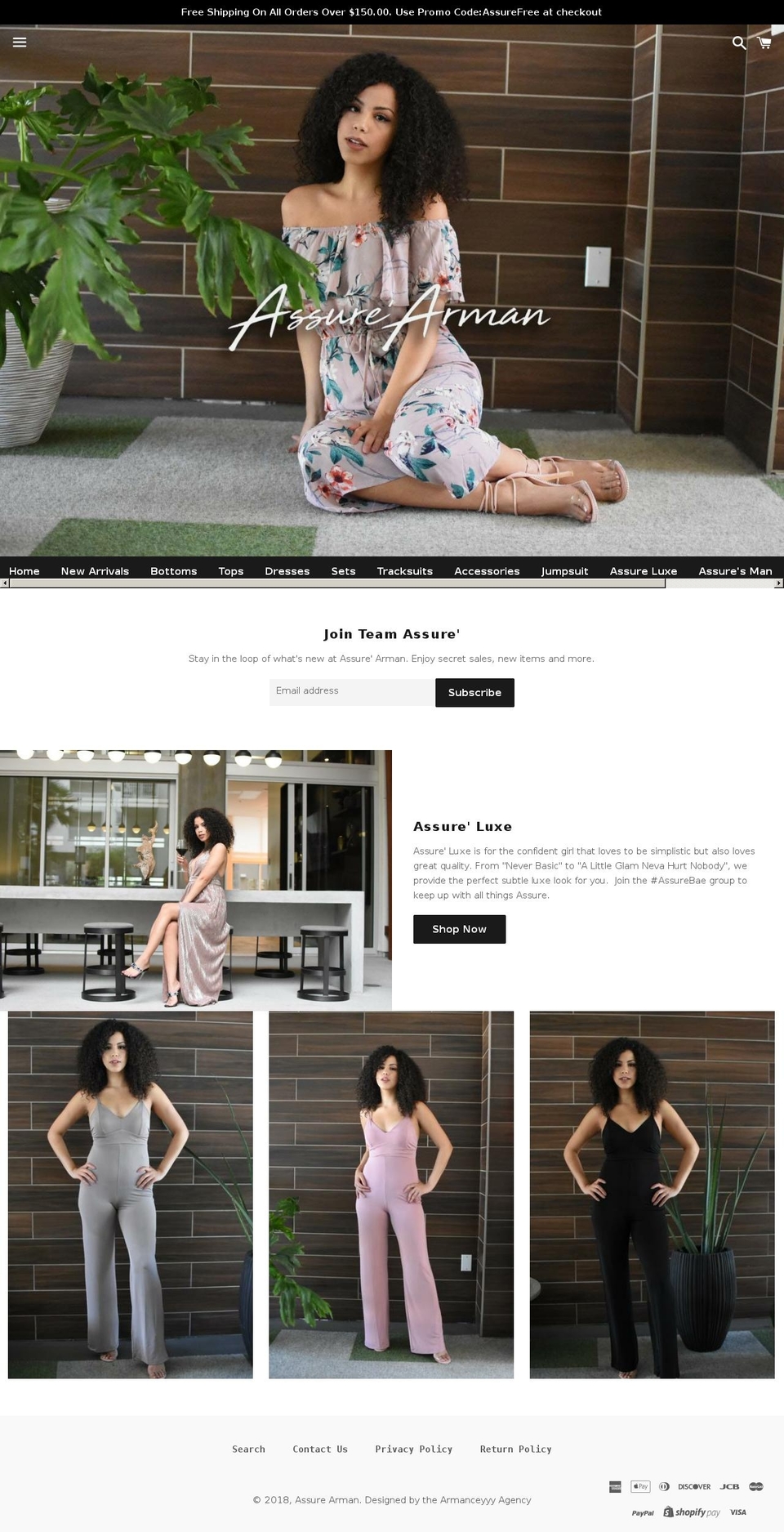 assurearman.com — Shopify storefront screenshot