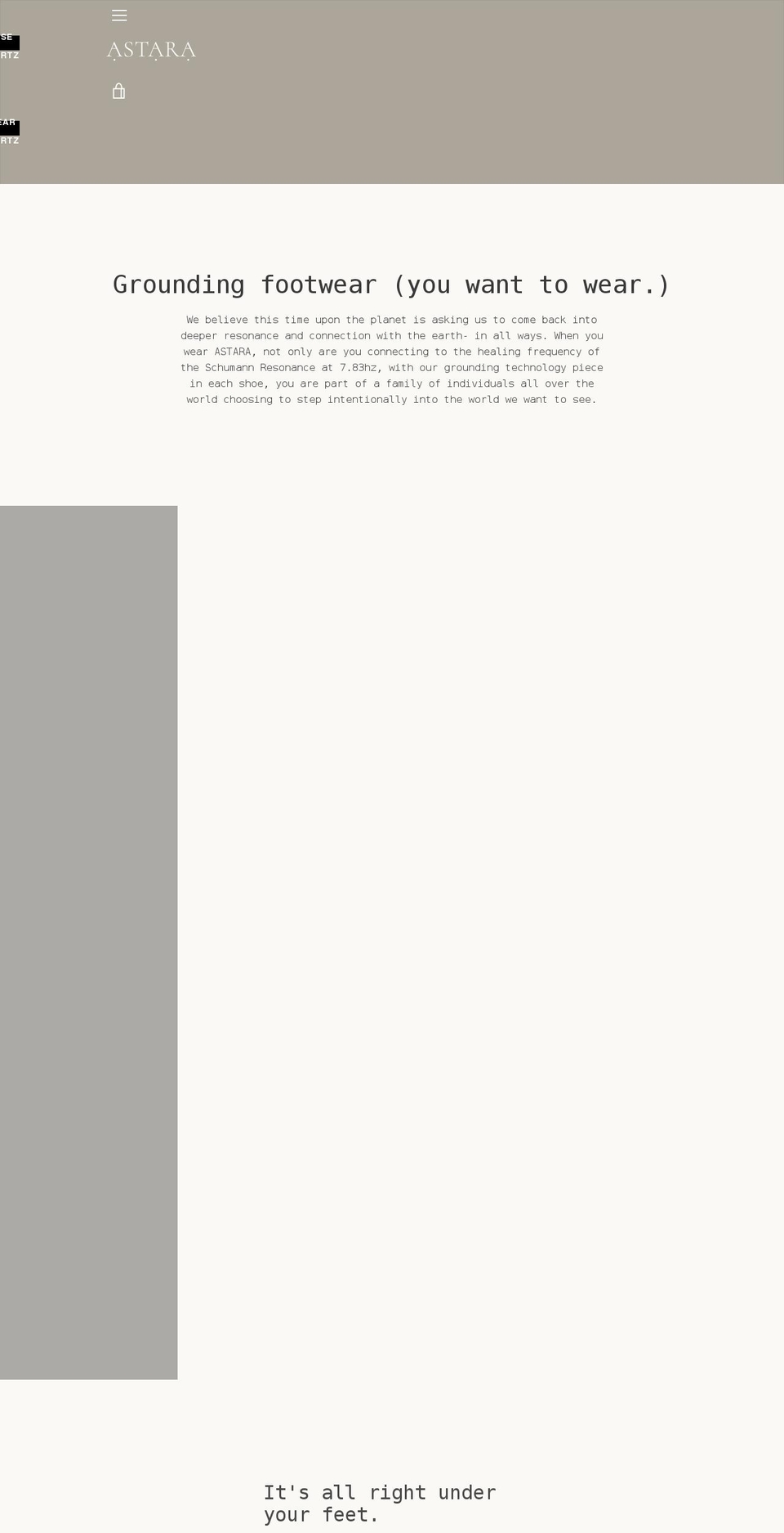 astaracollective.com shopify website screenshot