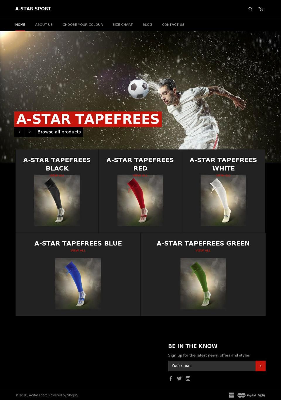 astarsport.com — Shopify storefront screenshot