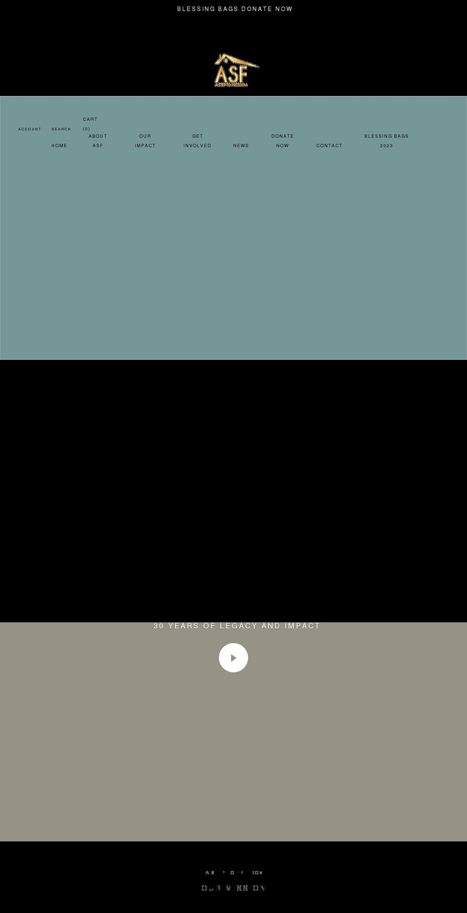 asteptofreedom.org shopify website screenshot