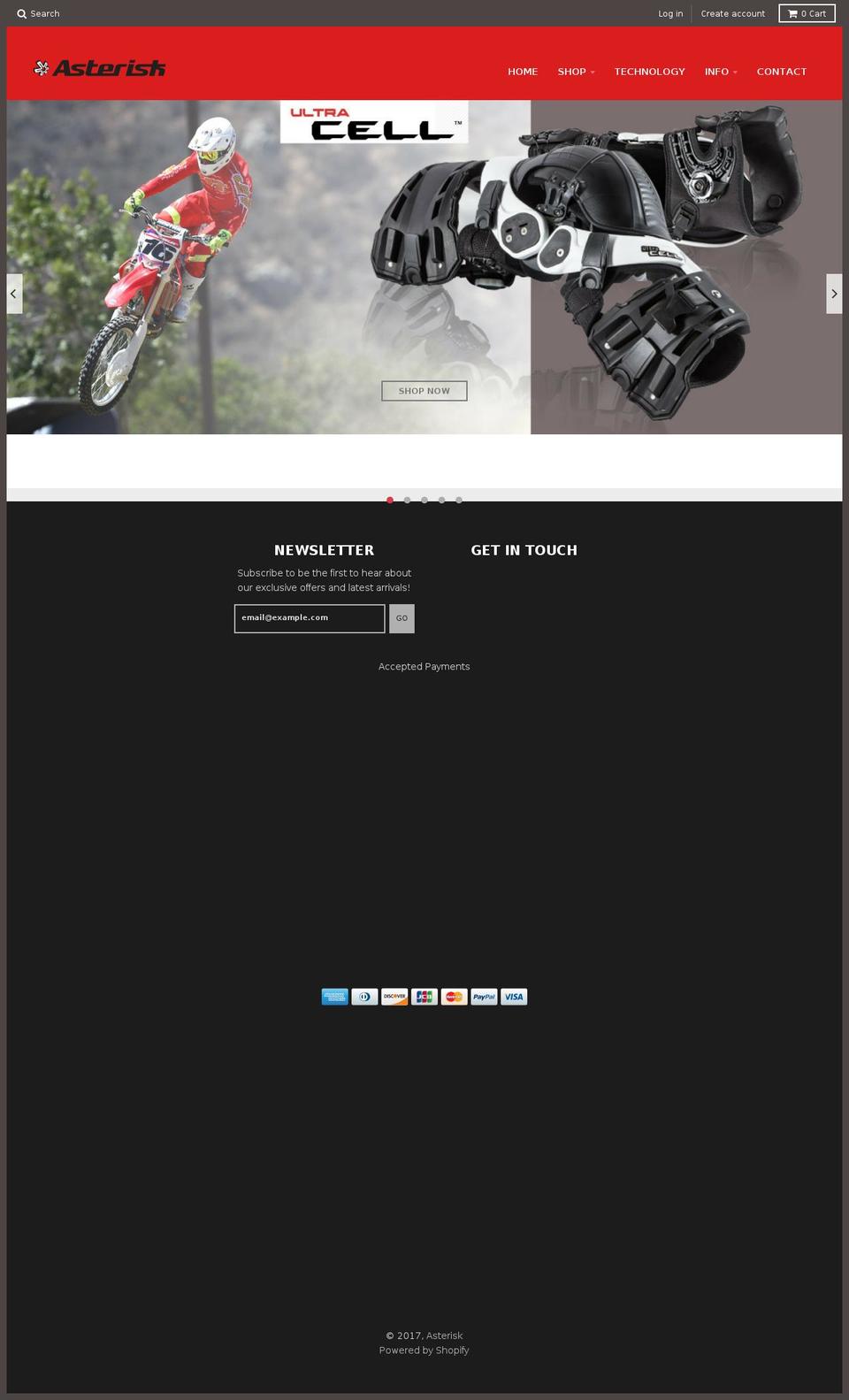 asterisk.com shopify website screenshot