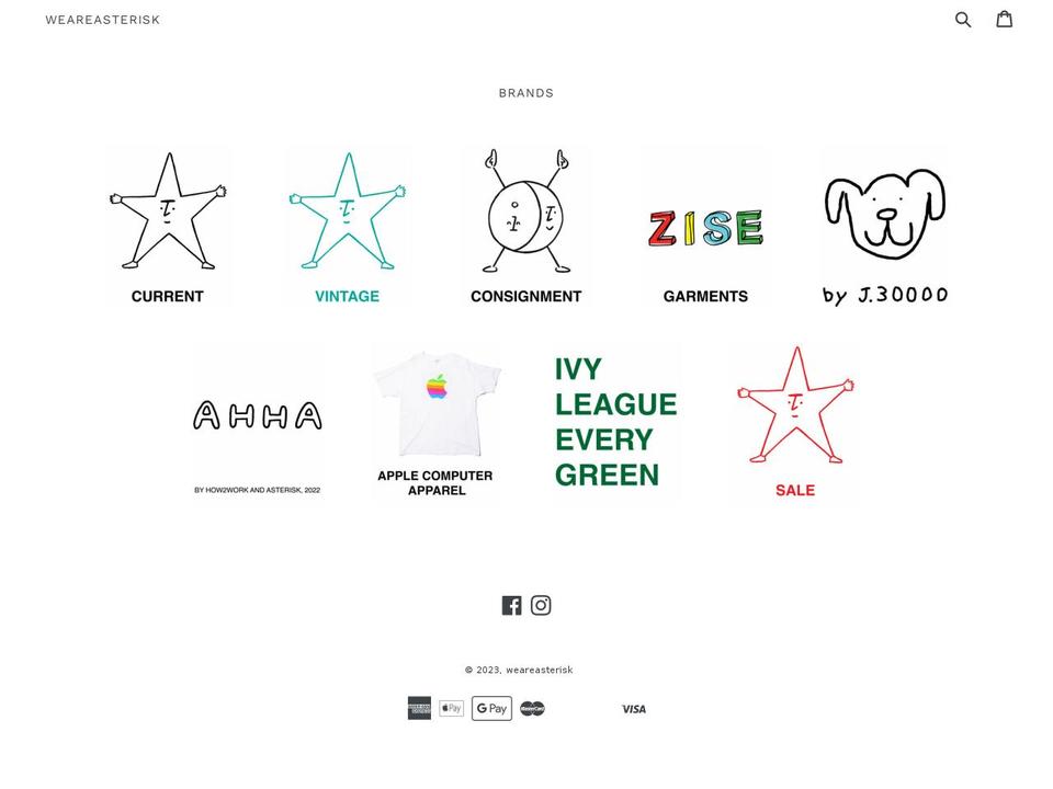 asteriskidea.com — Shopify storefront screenshot
