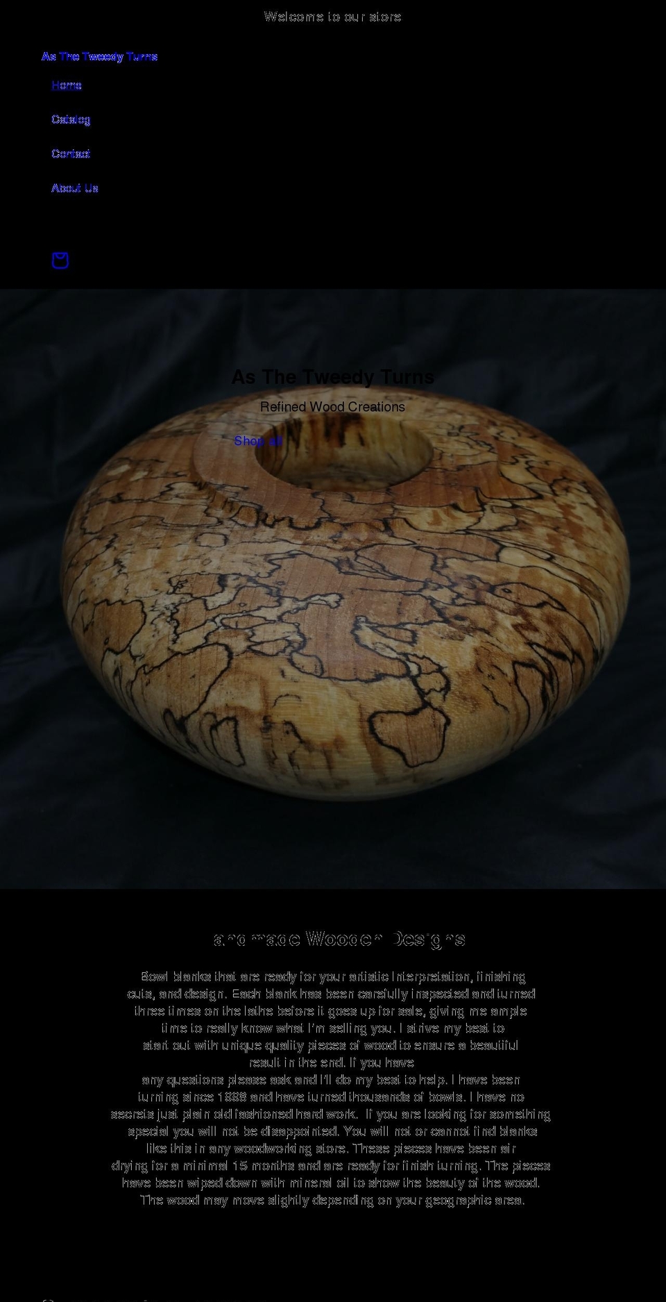 asthetweedyturns.com shopify website screenshot