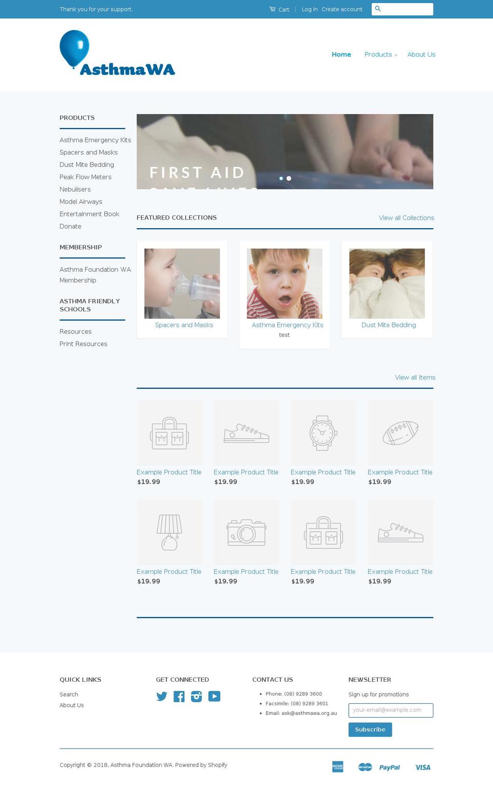 New Theme Shopify theme site example asthmafoundationwashop.org