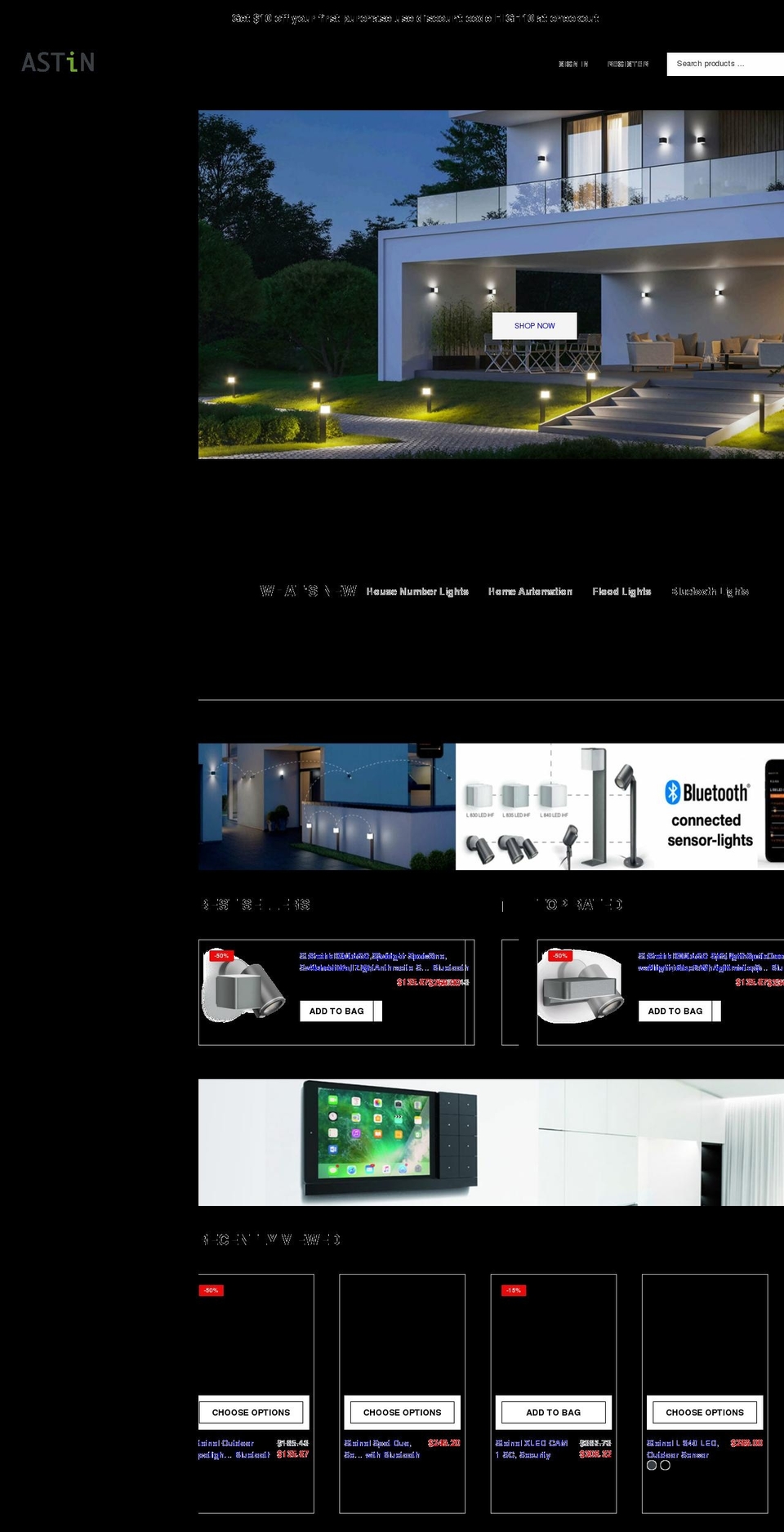 astin.com.au shopify website screenshot