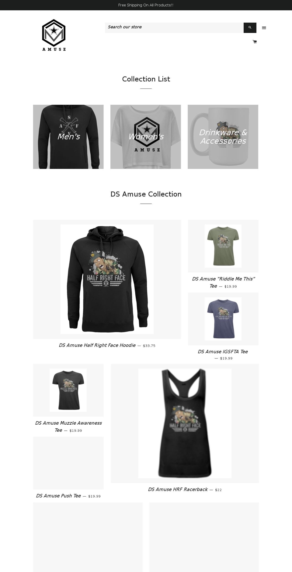 astinmuse.com — Shopify storefront screenshot