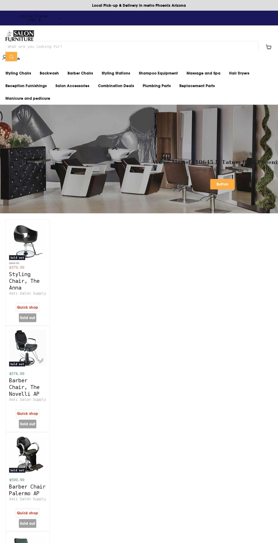 astisalonsupply.com shopify website screenshot