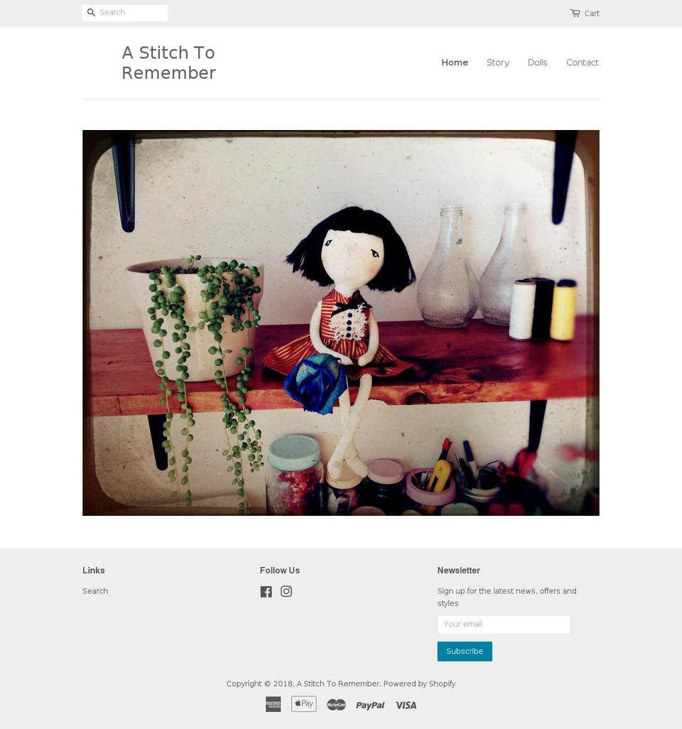 astitchtoremember.com — Shopify storefront screenshot