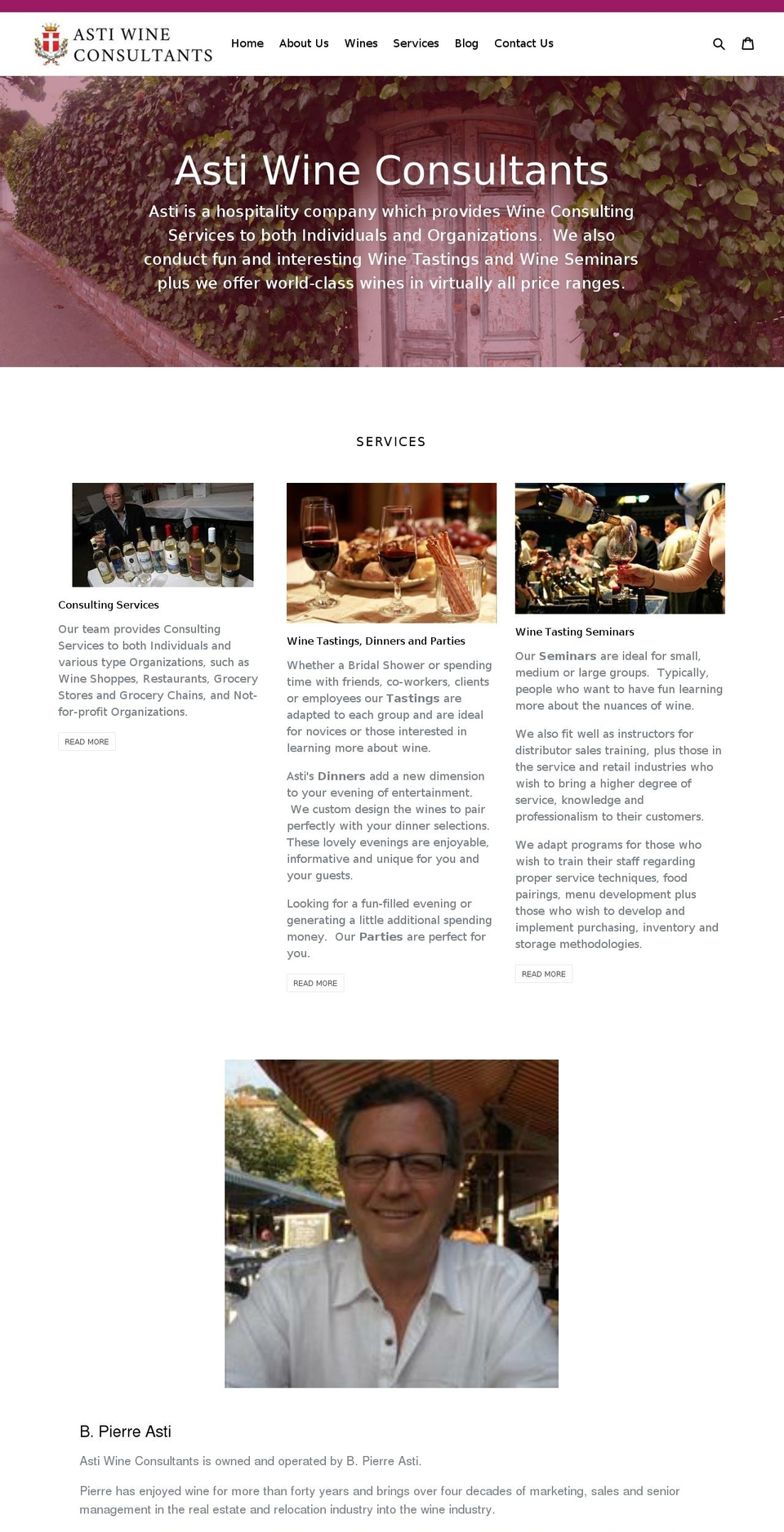 astiwines.com — Shopify storefront screenshot
