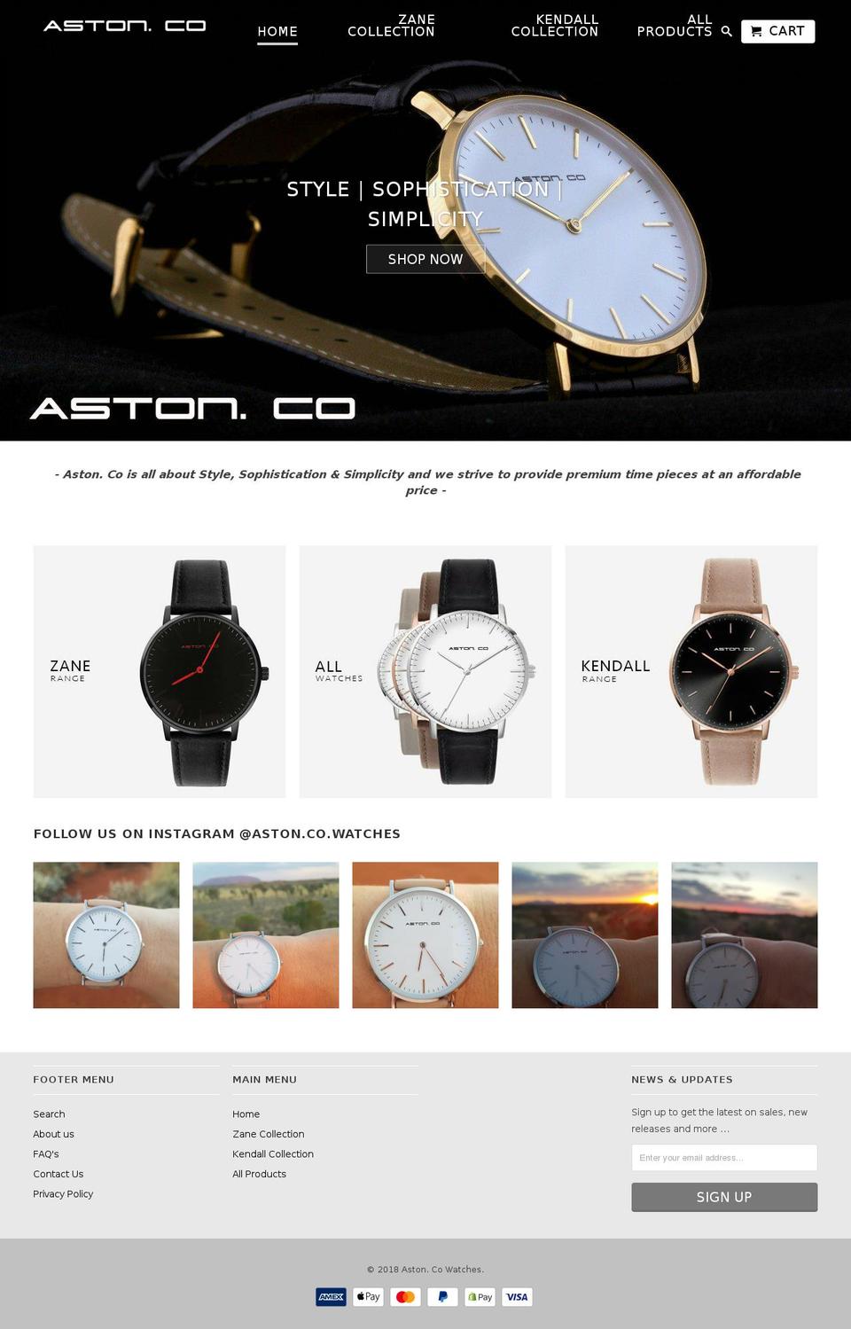 aston-co.com shopify website screenshot