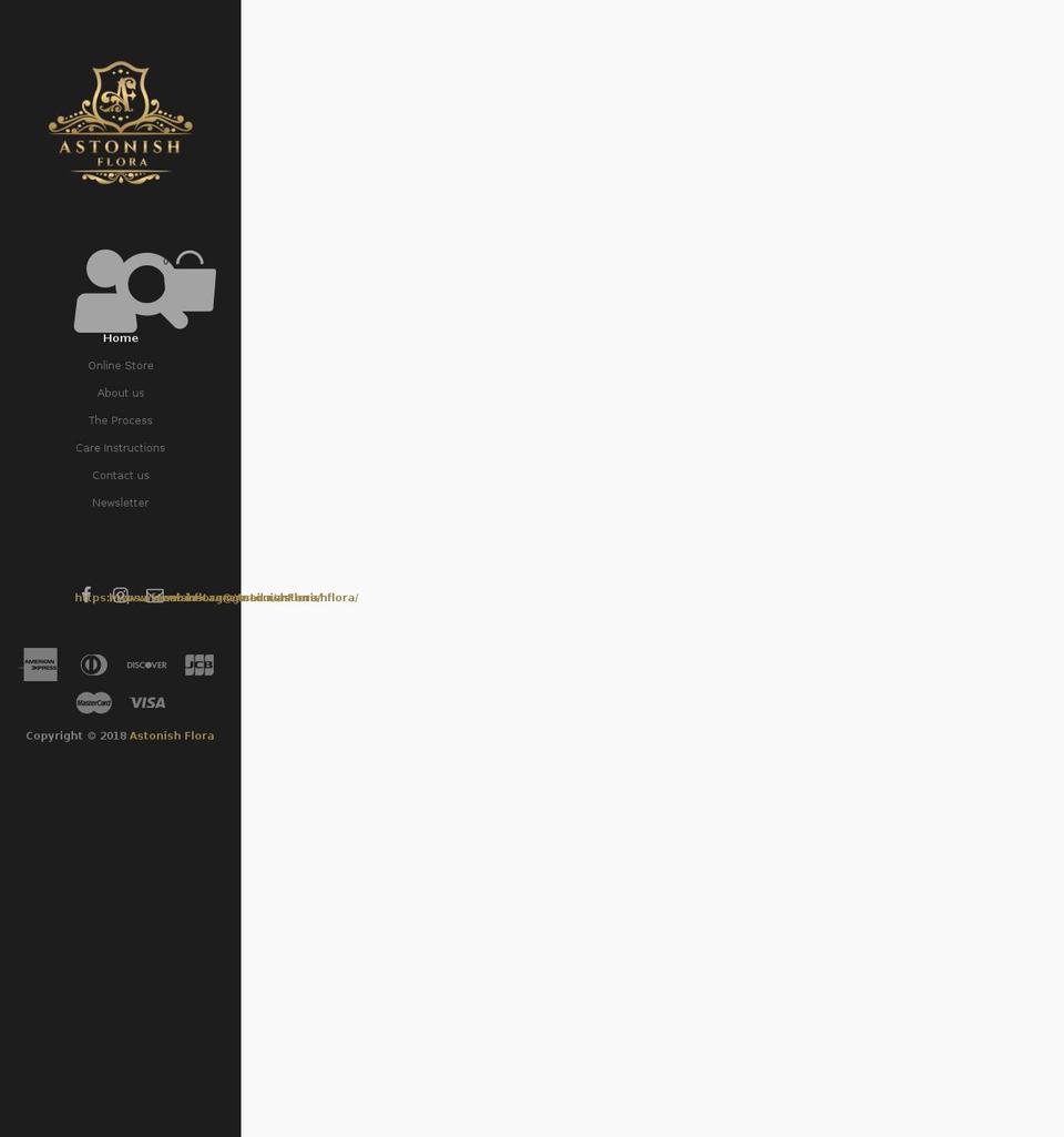 astonishflora.com shopify website screenshot