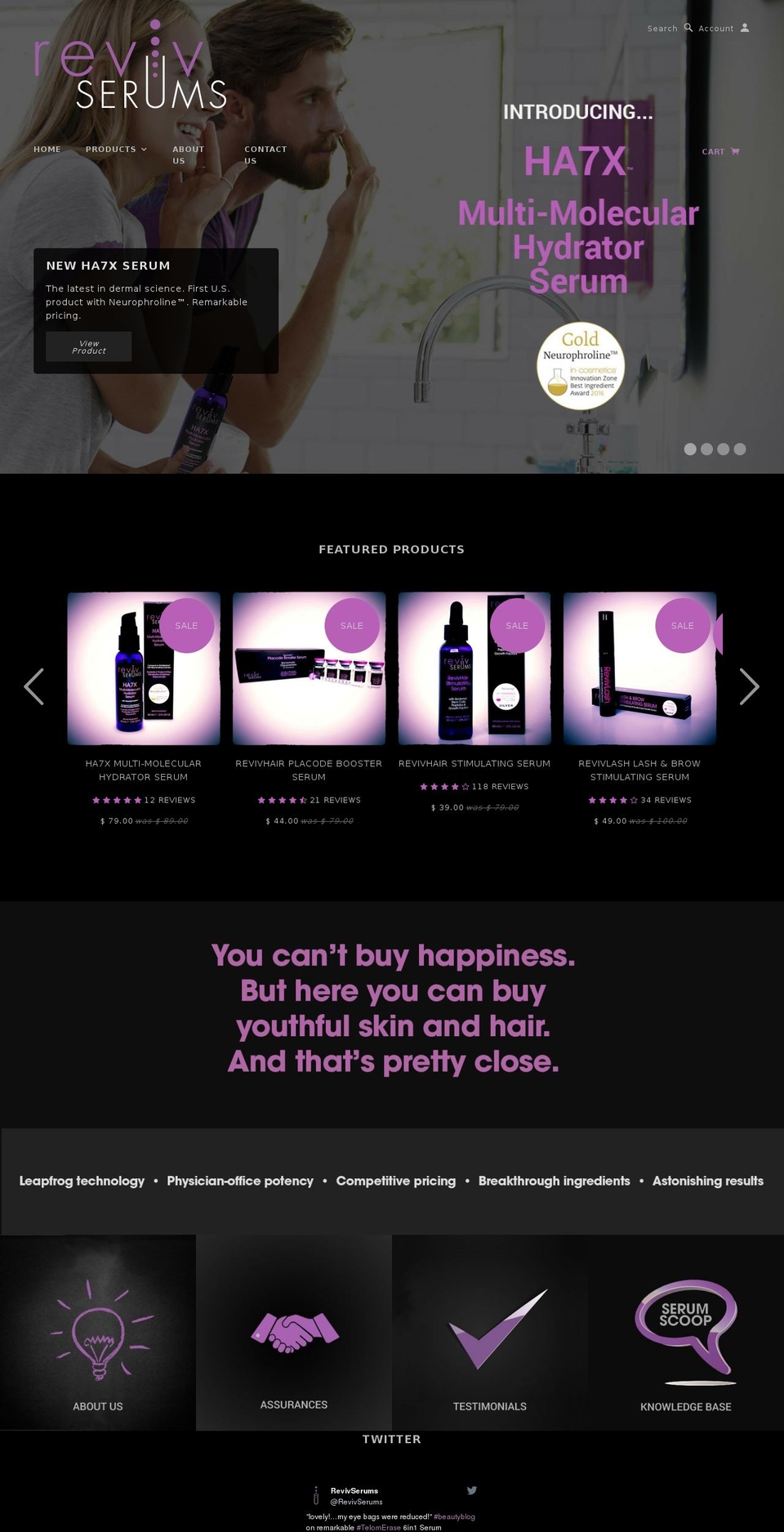 astonishingserums.com shopify website screenshot