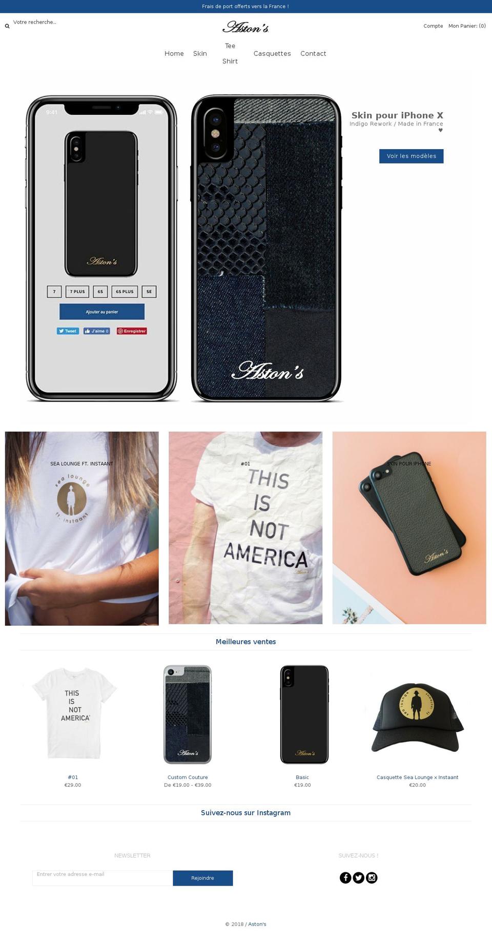 astons-store.com — Shopify storefront screenshot