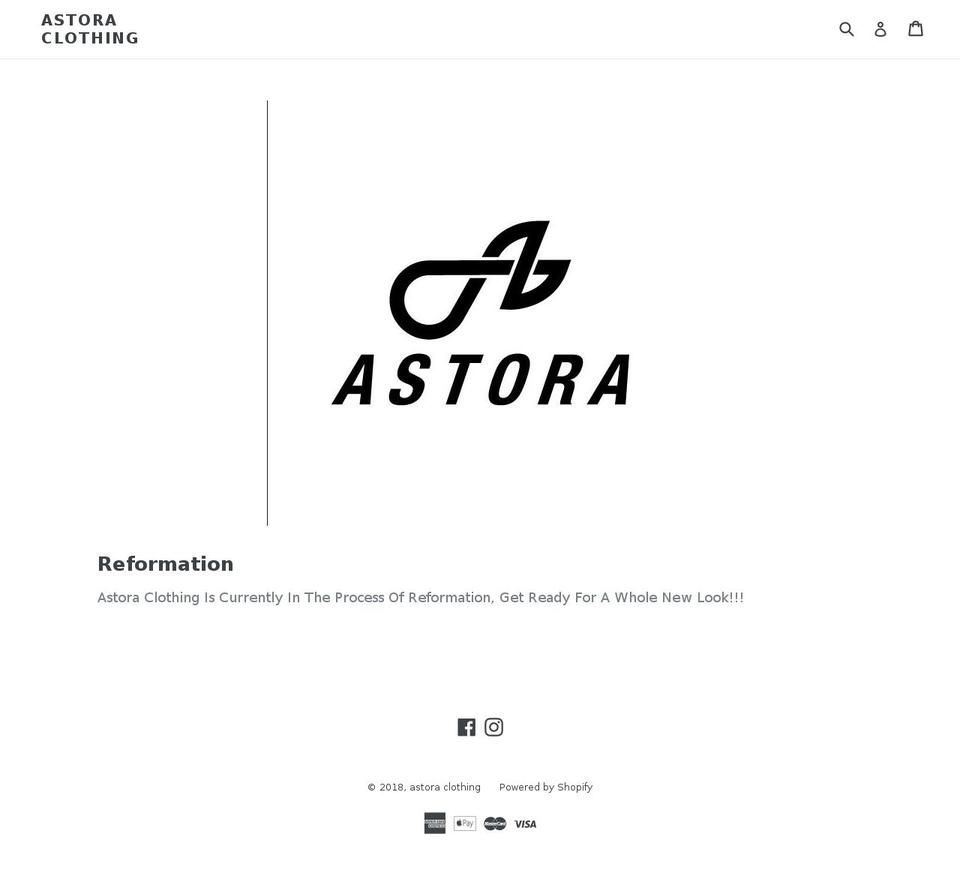 astoraclothing.com — Shopify storefront screenshot