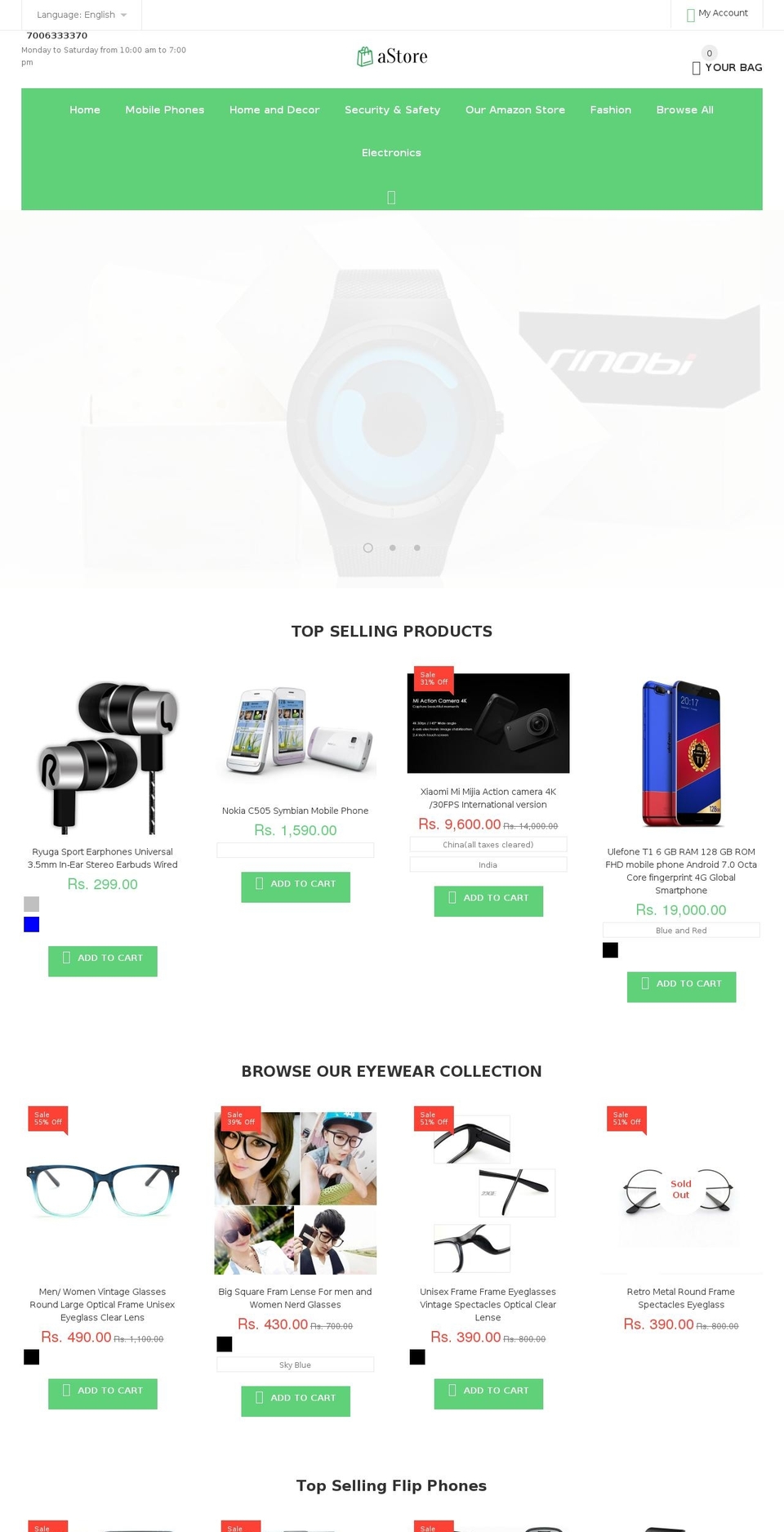 astore.in shopify website screenshot