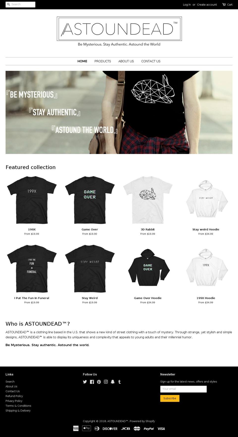 astoundead.com — Shopify storefront screenshot
