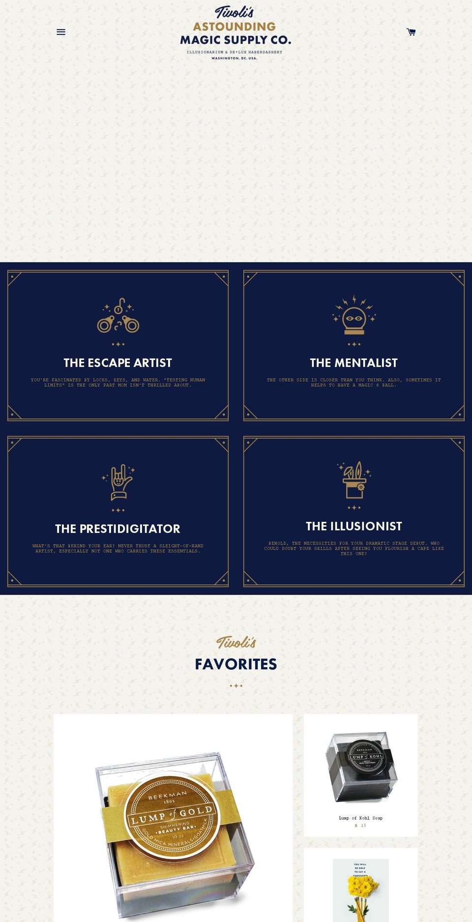 astoundingmagic.com shopify website screenshot