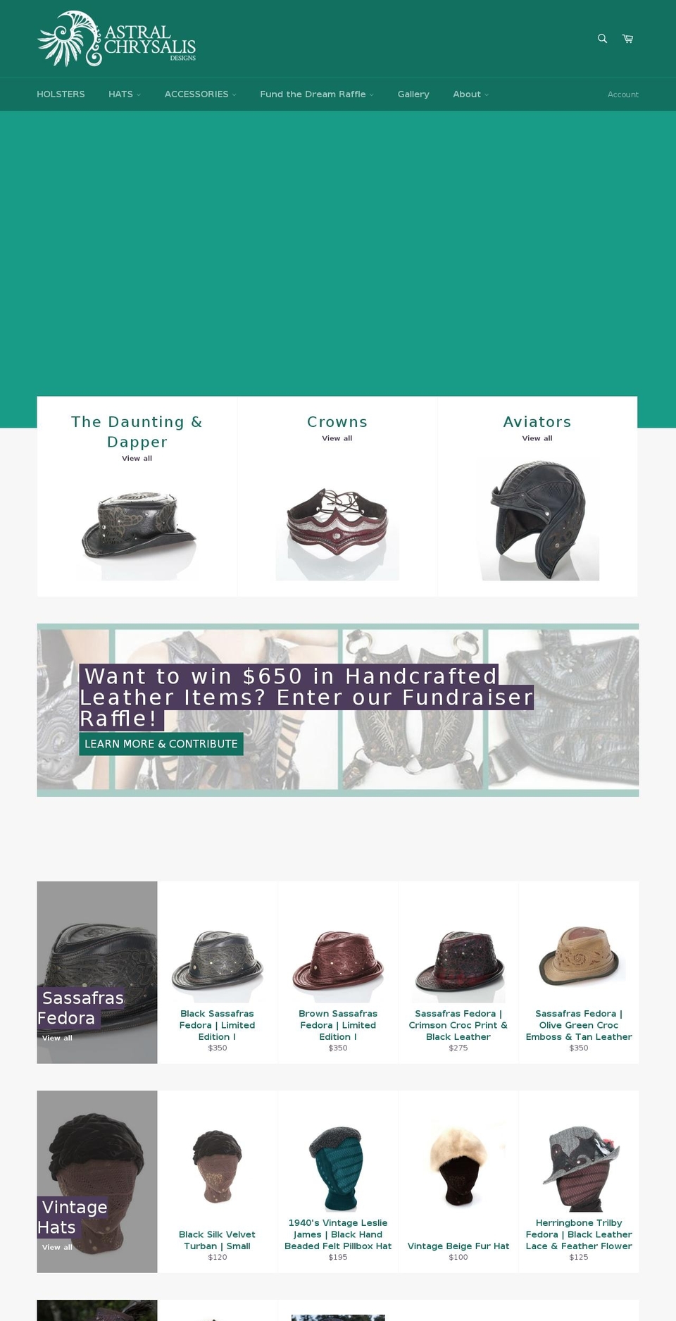 astralchrysalis.com shopify website screenshot