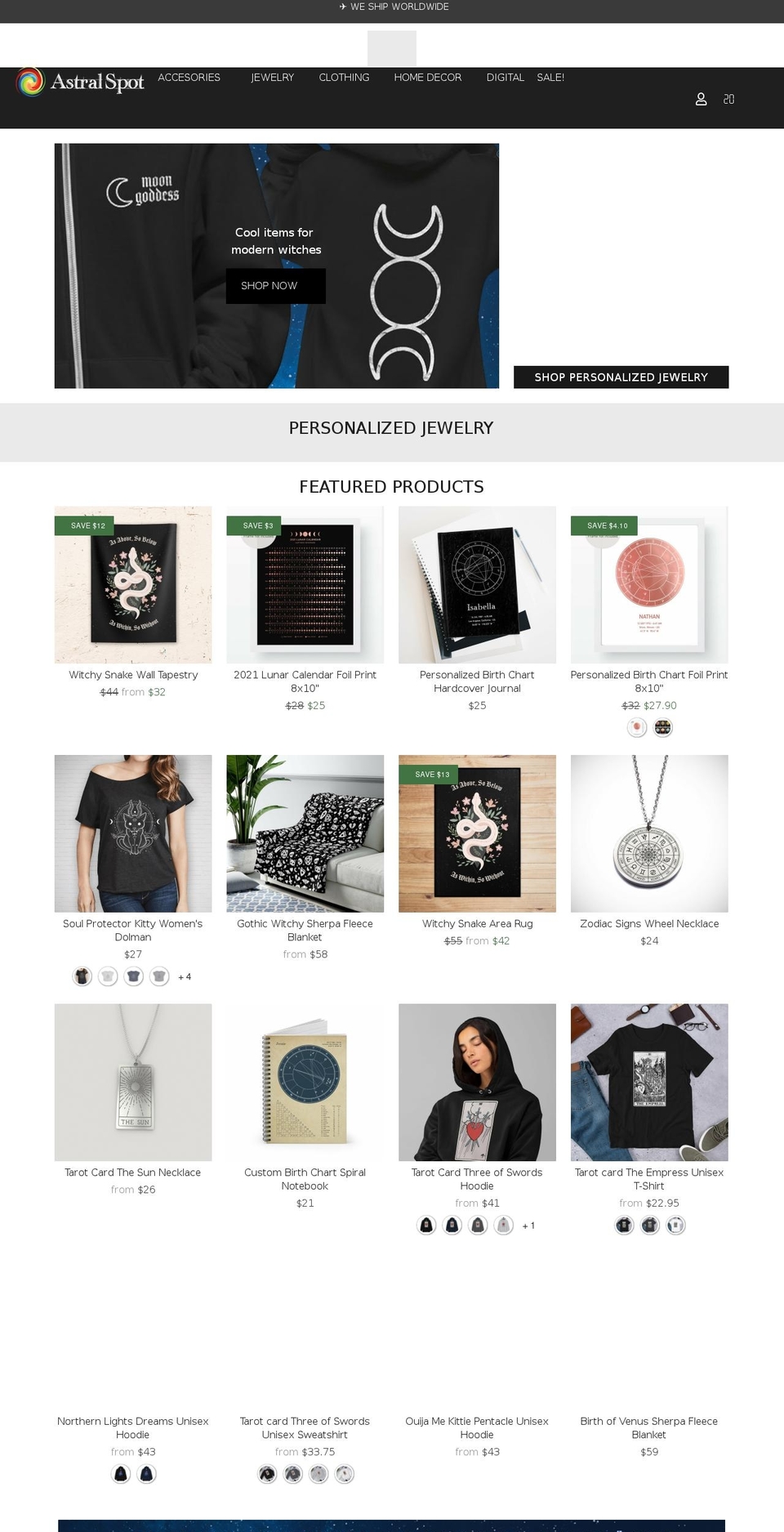 astralspot.com shopify website screenshot