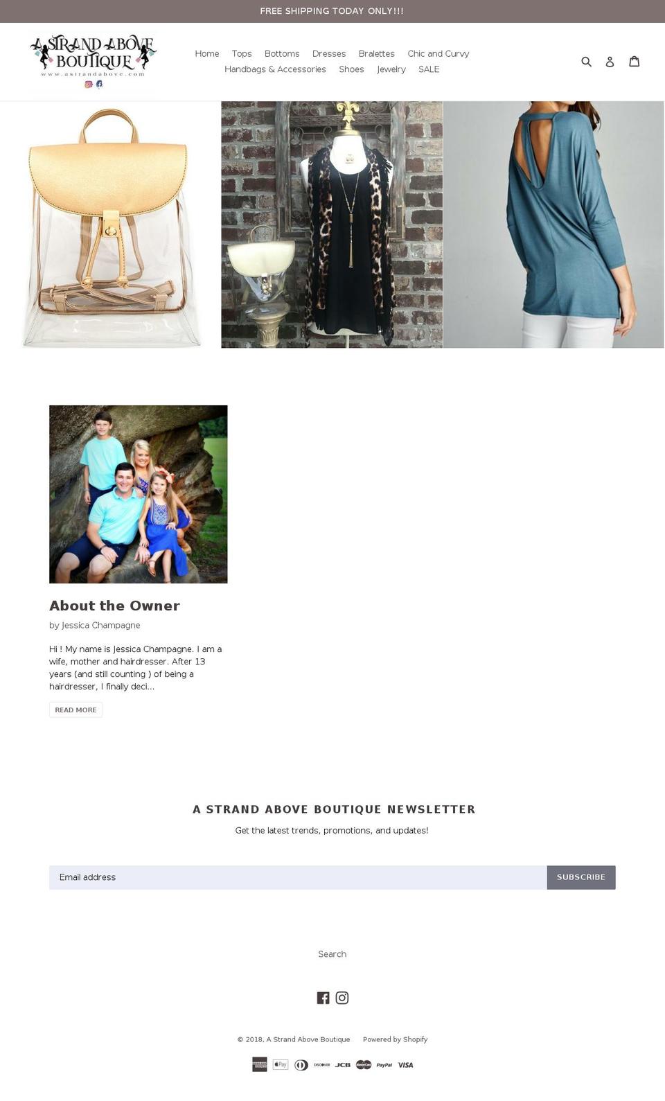 astrandabove.com — Shopify storefront screenshot
