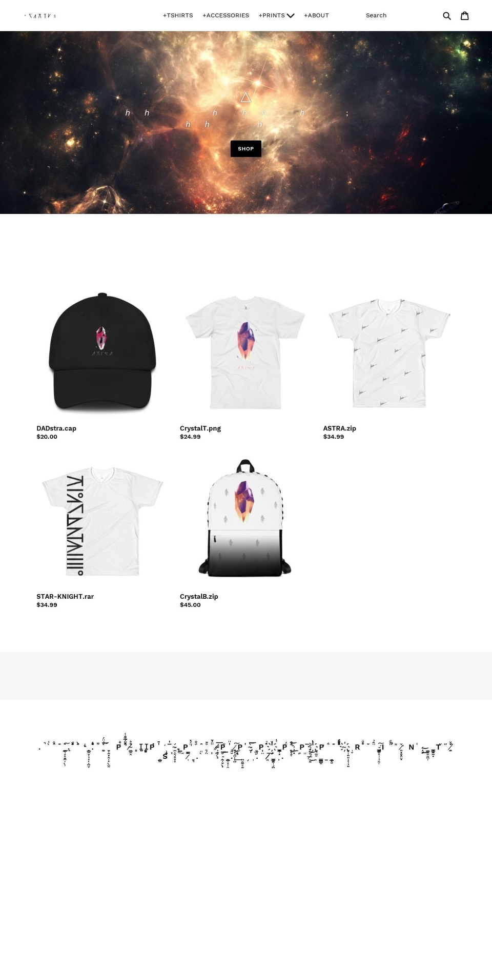 astranight.com — Shopify storefront screenshot