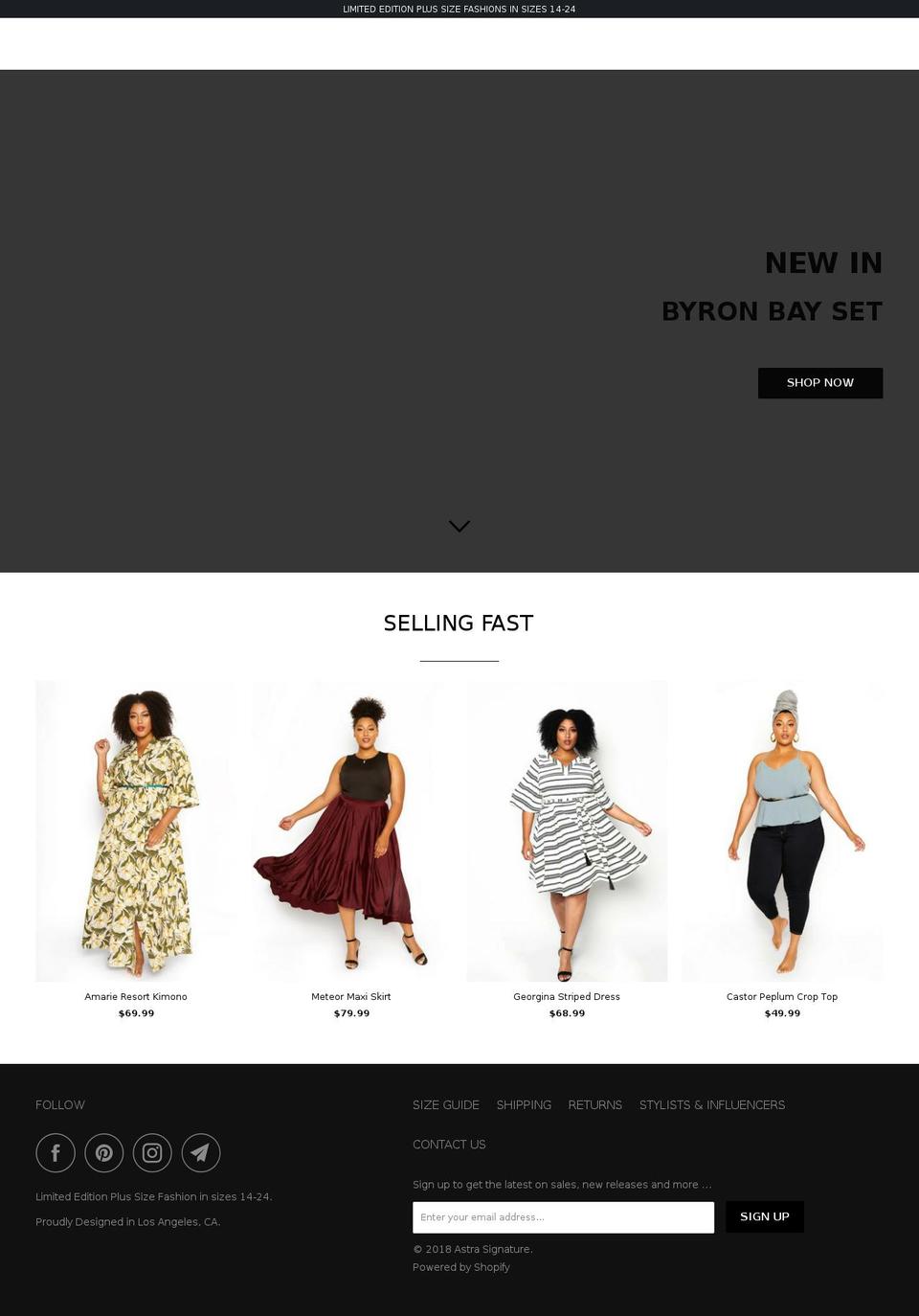 astrasignature.com — Shopify storefront screenshot