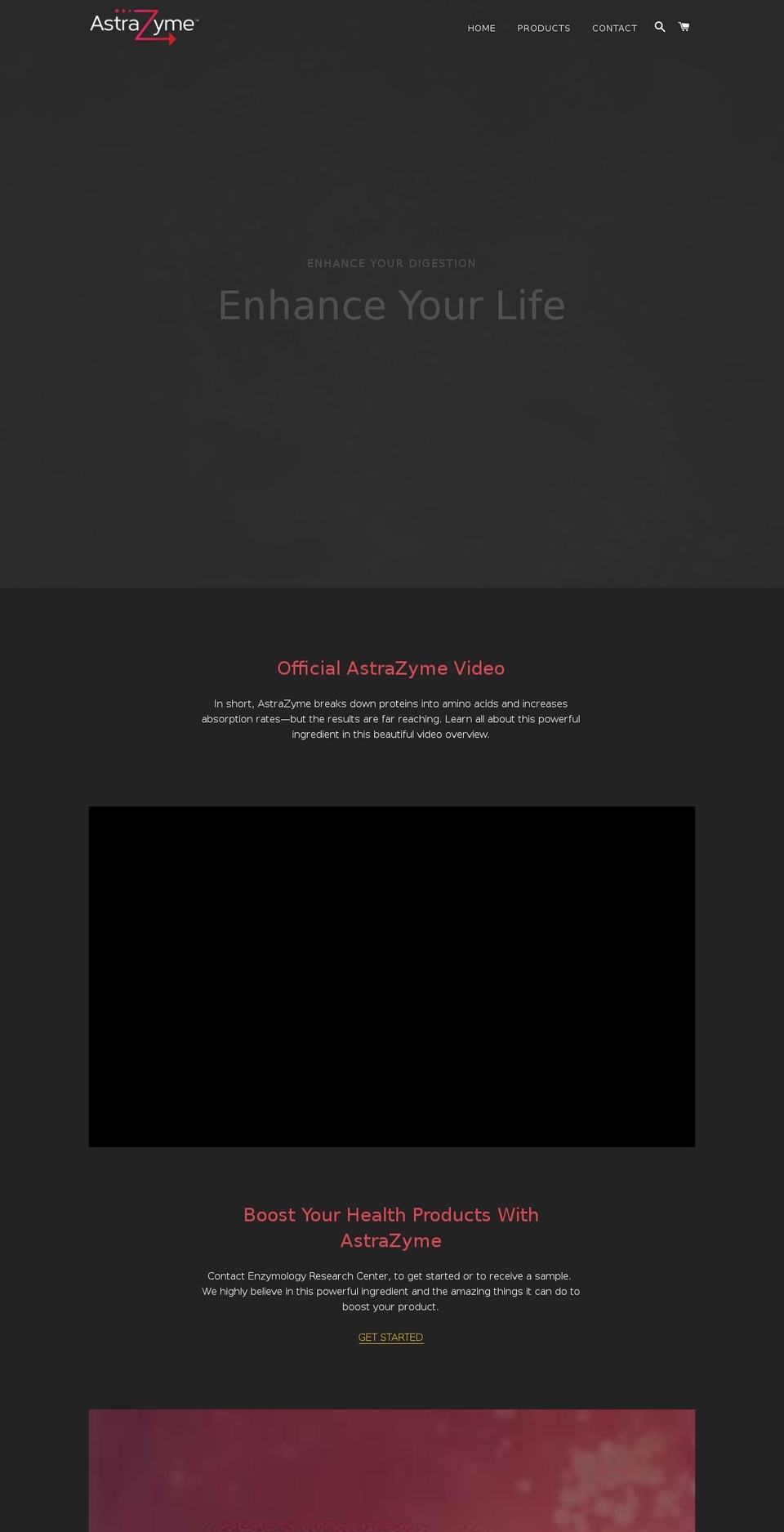 astrazyme.com — Shopify store on .com