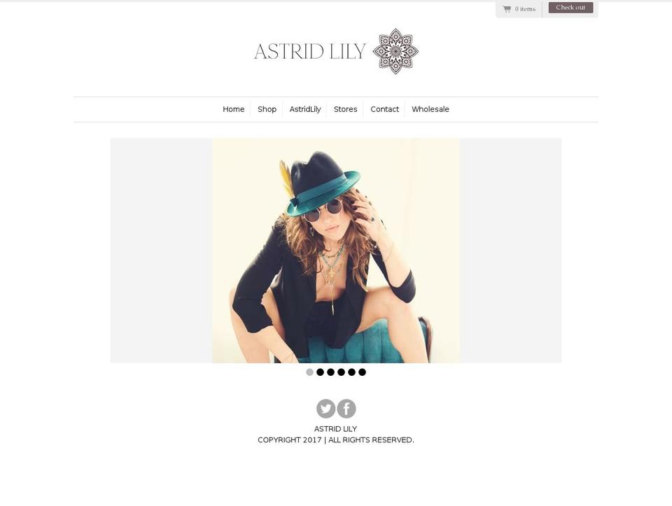 astridlily.com shopify website screenshot