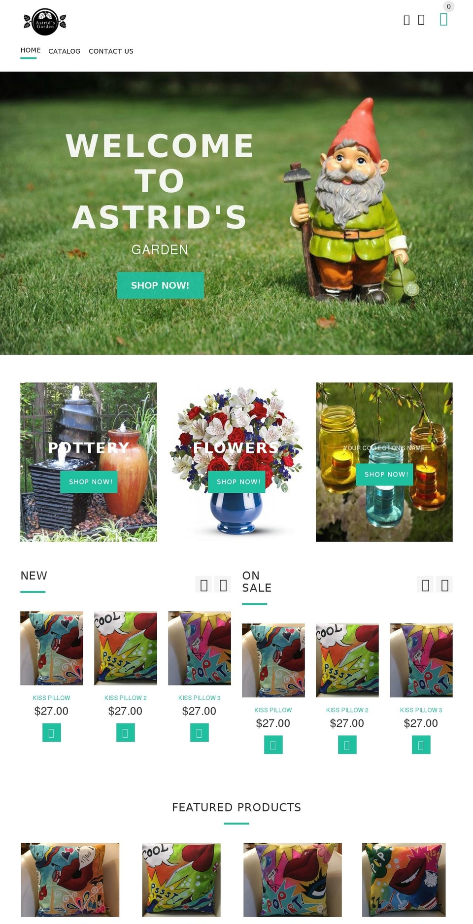 astridsgarden.com shopify website screenshot