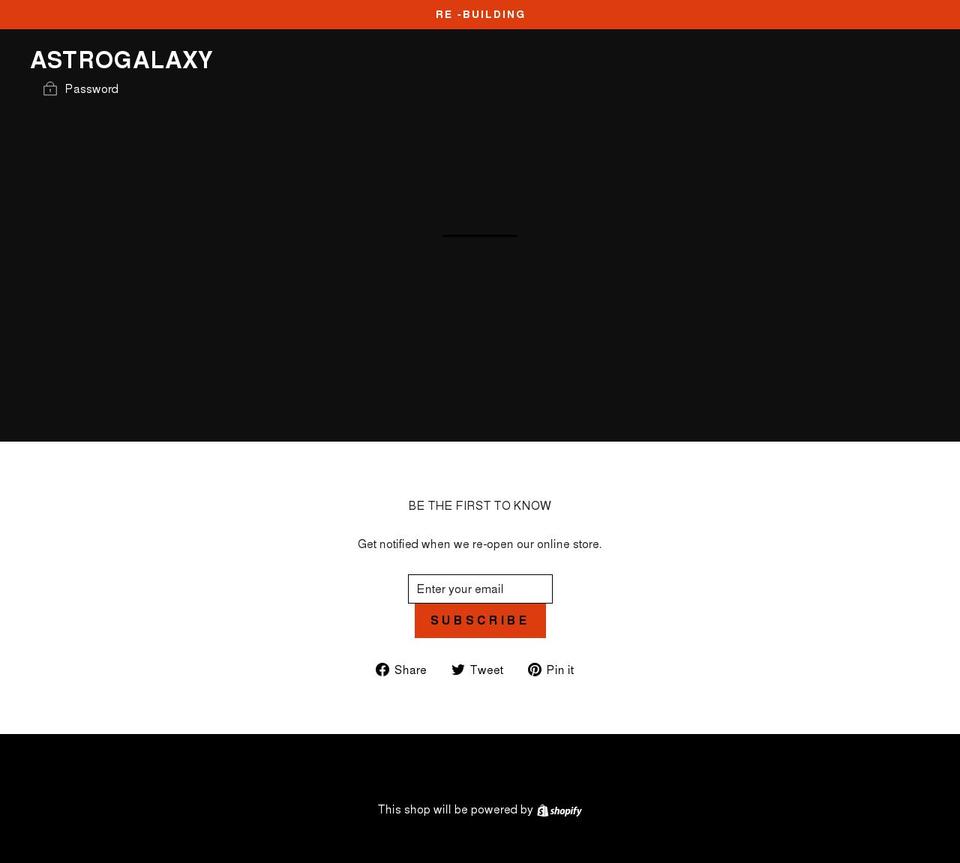 astrogalaxy.space shopify website screenshot
