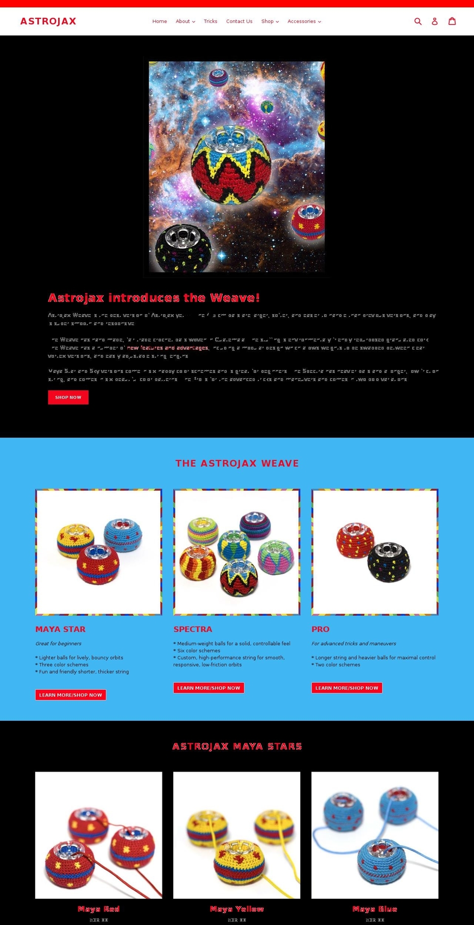 astrojax.com — Shopify storefront screenshot