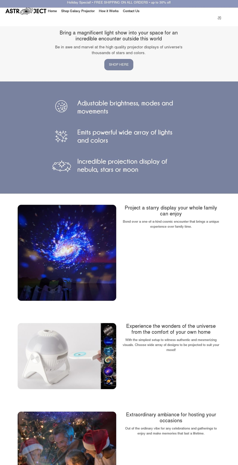 astroject.com shopify website screenshot