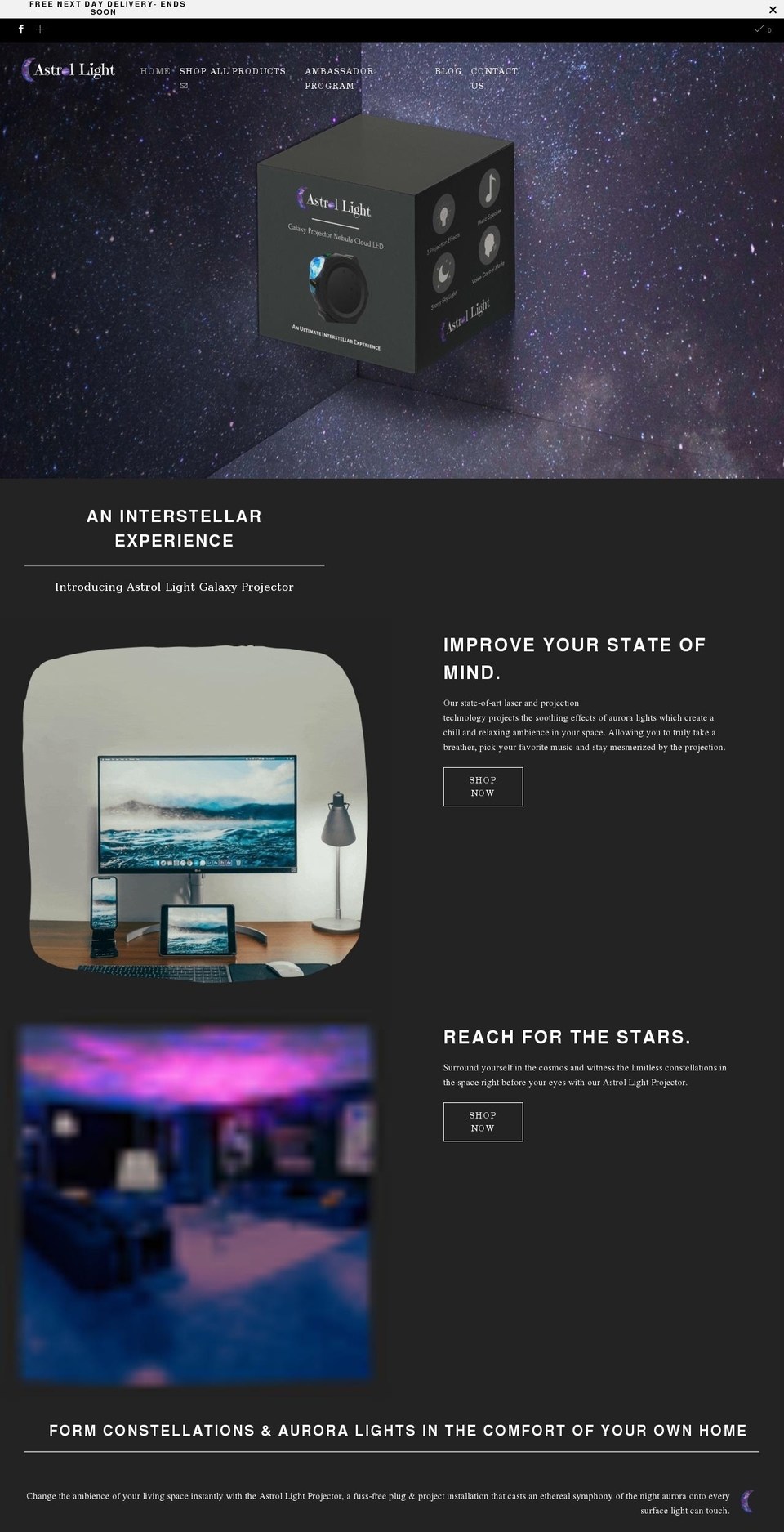 astrollight.com shopify website screenshot