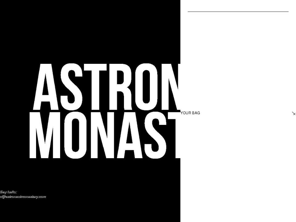 astronautmonastery.com shopify website screenshot