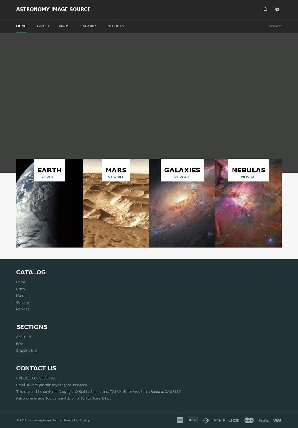astronomyimagesource.com — Shopify storefront screenshot