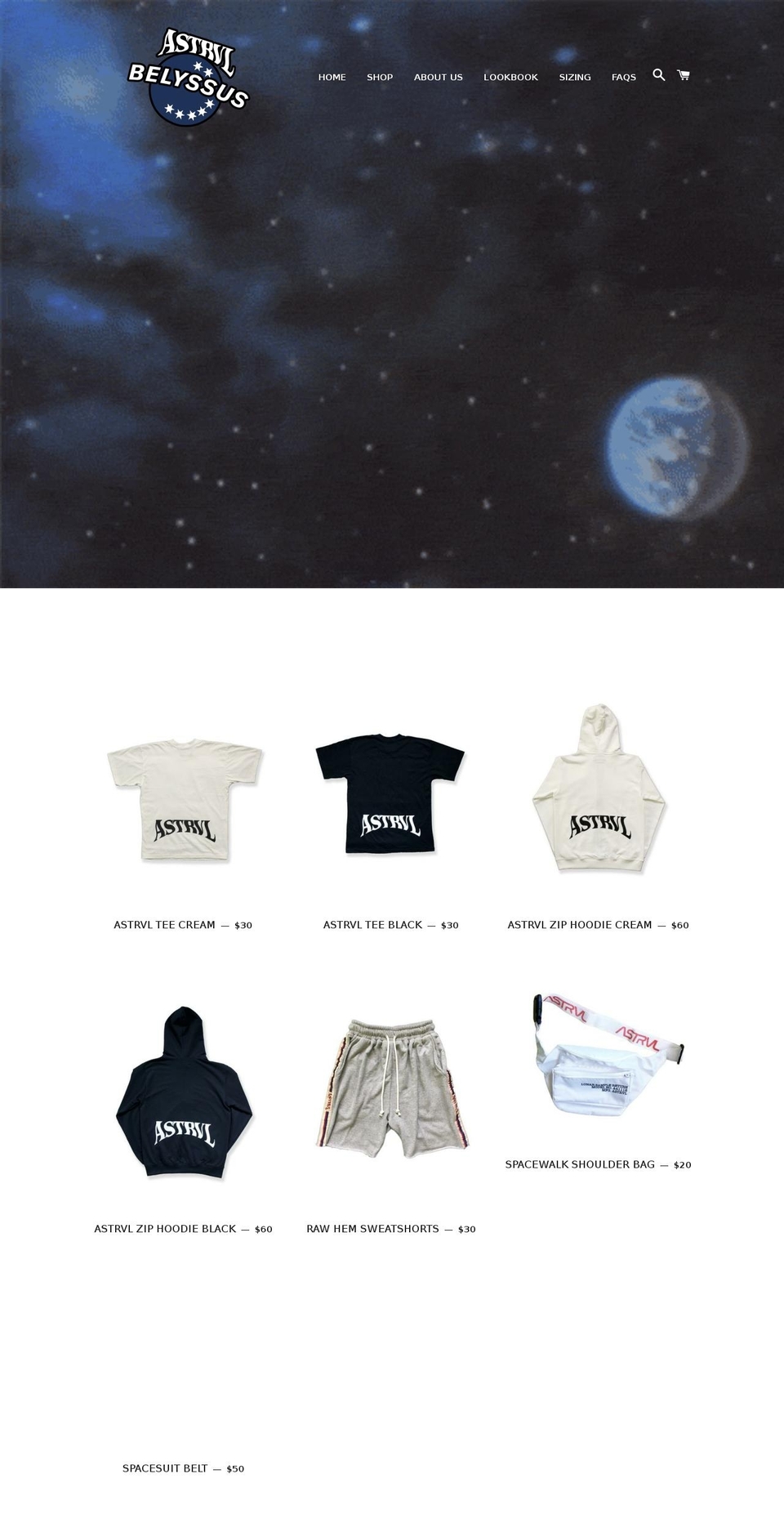 astrvl.com — Shopify storefront screenshot