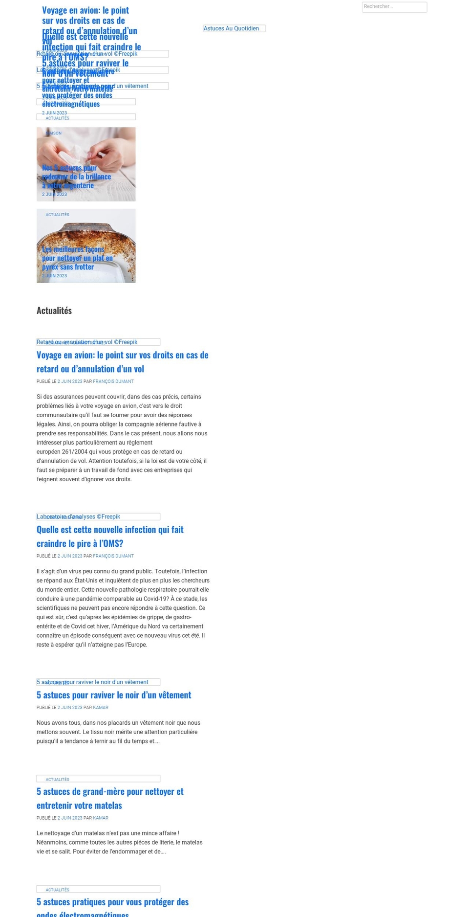 astucesauquotidien.com — Shopify storefront screenshot
