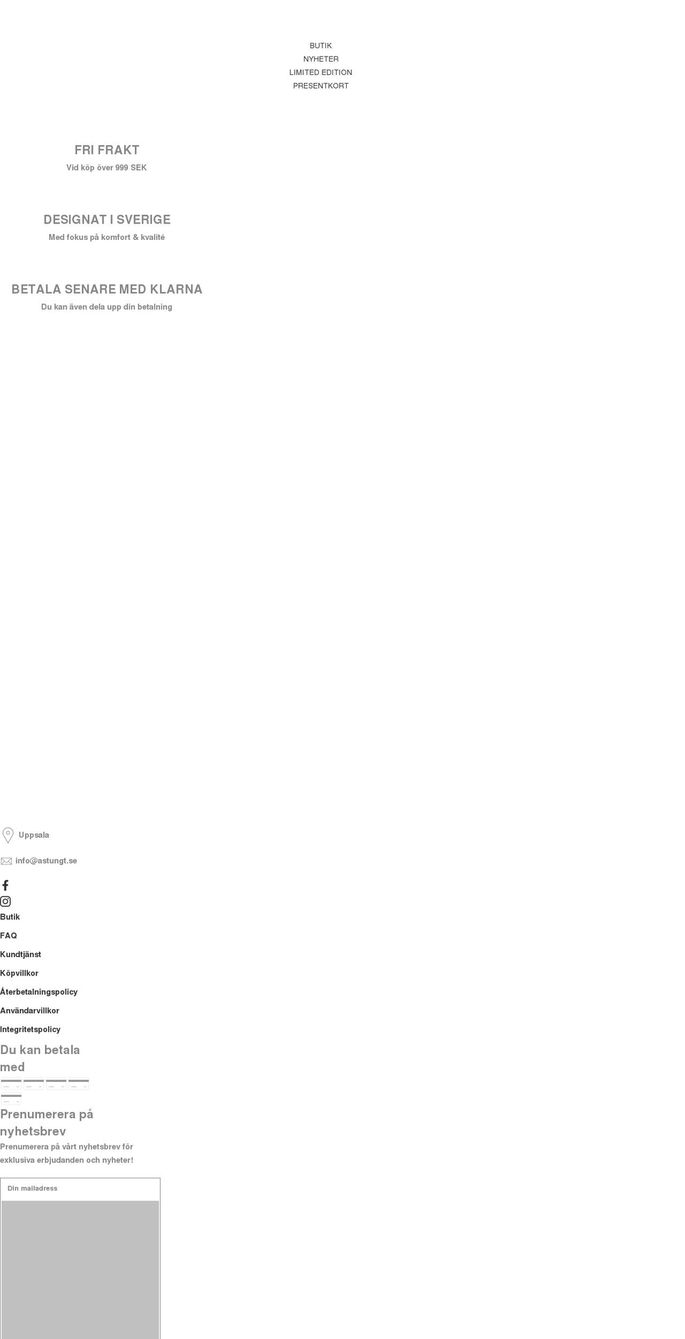 astungt.se shopify website screenshot