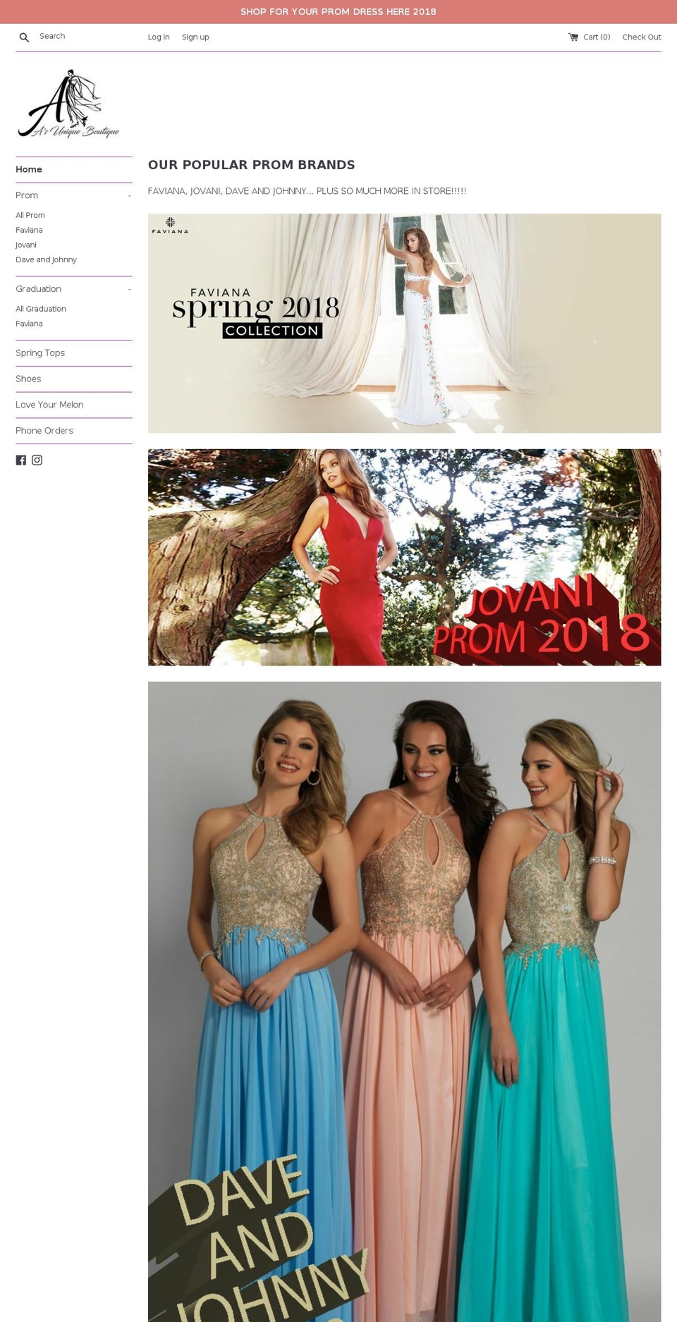 asuniqueboutique.com shopify website screenshot