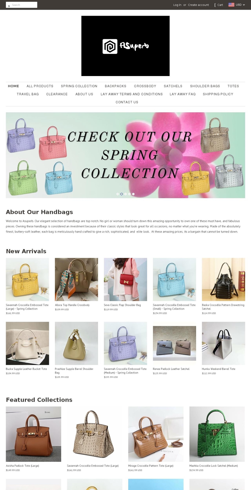 asuperbshop.com — Shopify storefront screenshot