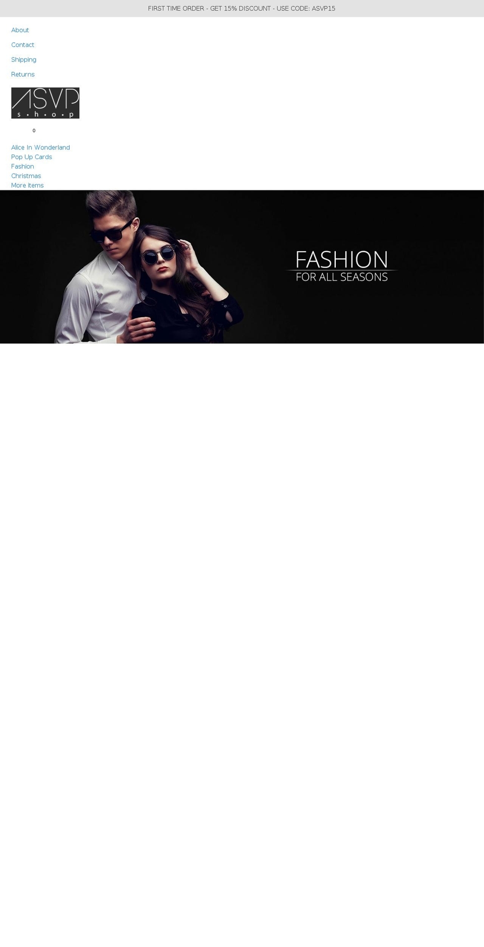 asvpshop.com shopify website screenshot