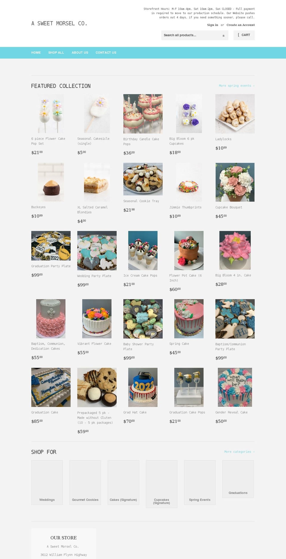asweetmorselco.com shopify website screenshot