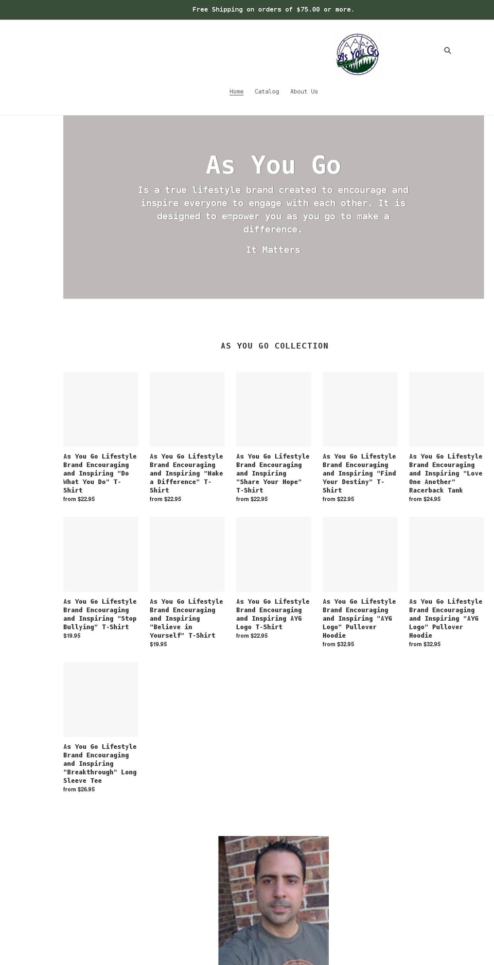 asyougowear.com shopify website screenshot