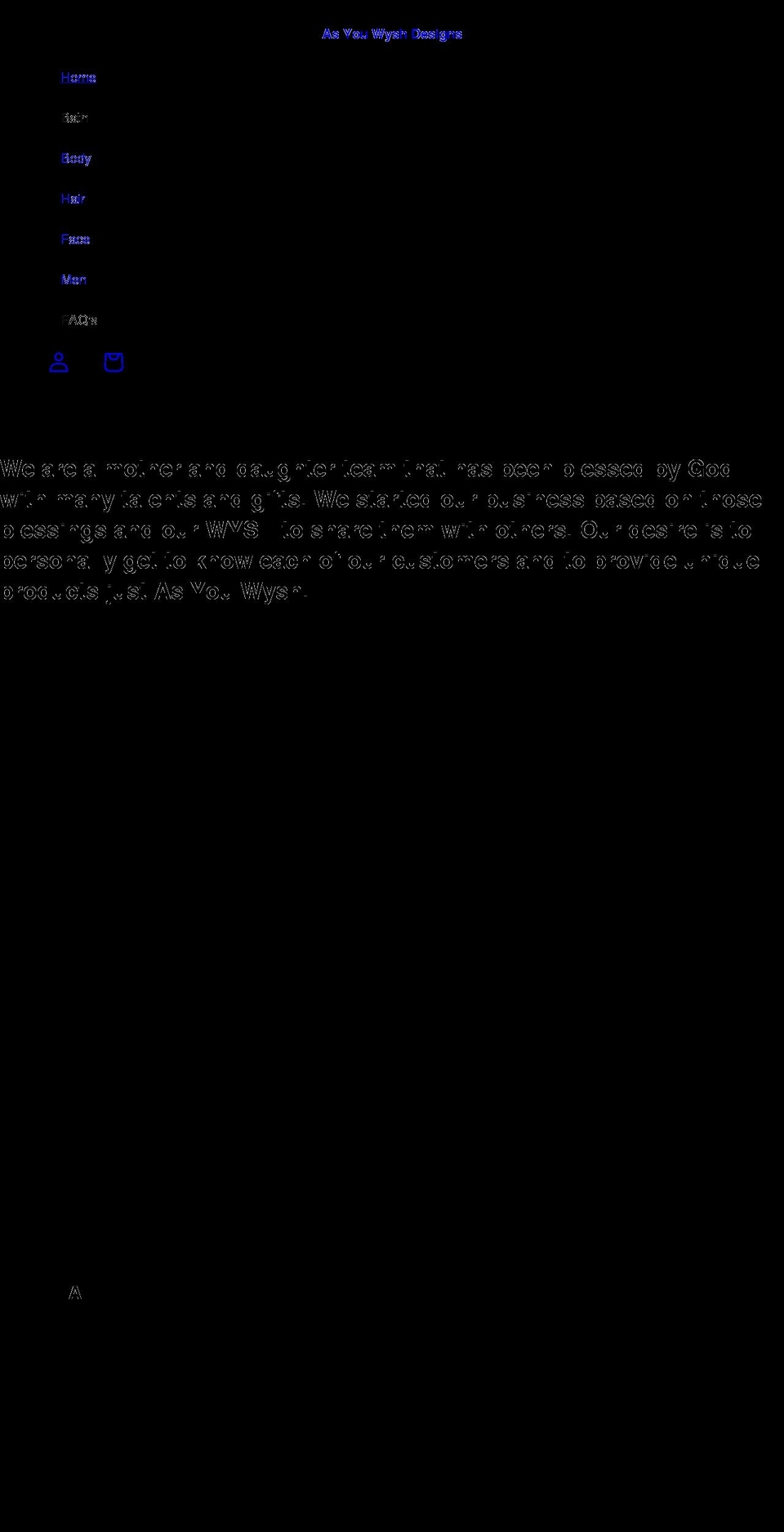 asyouwyshdesigns.com shopify website screenshot