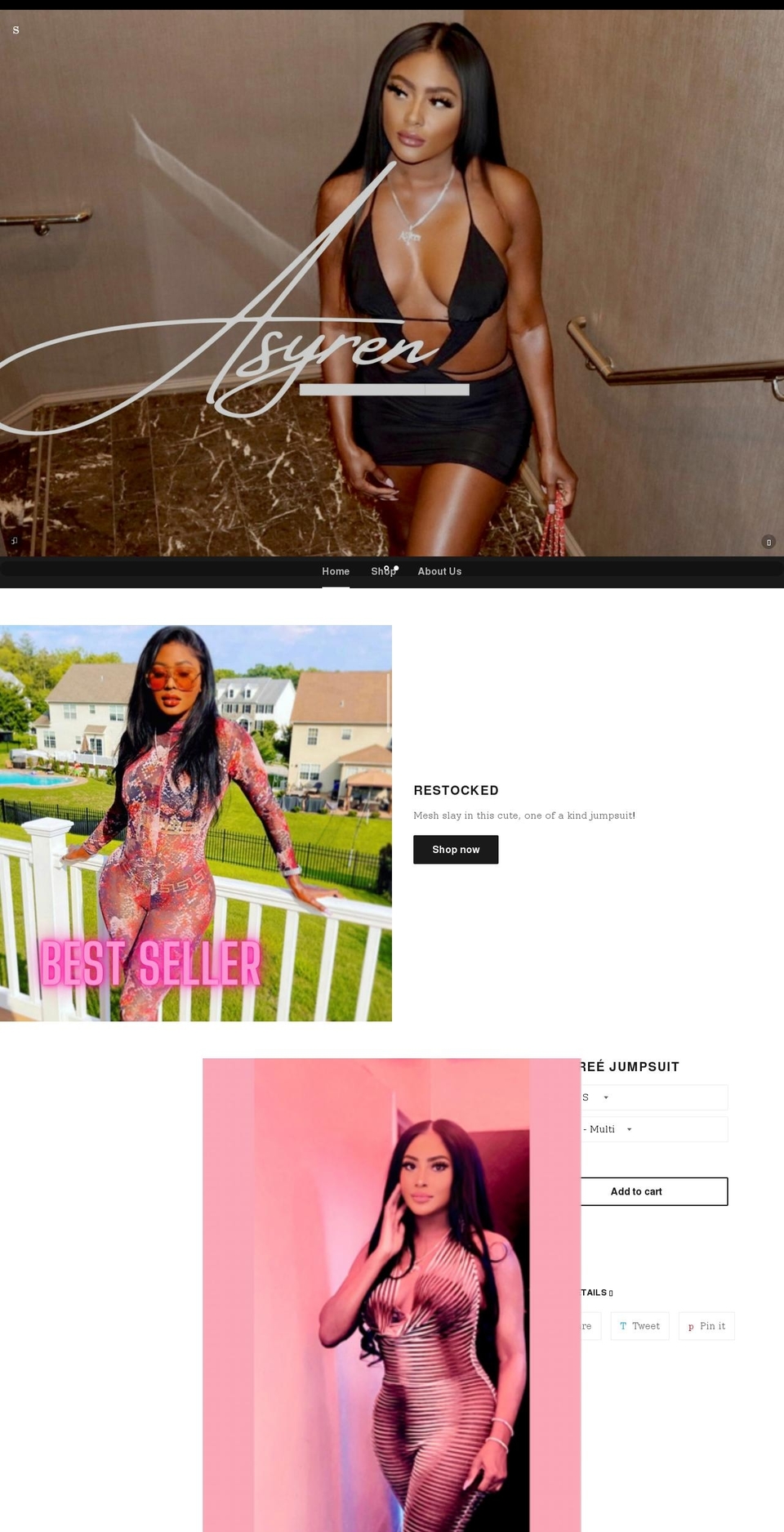 asyren.com shopify website screenshot