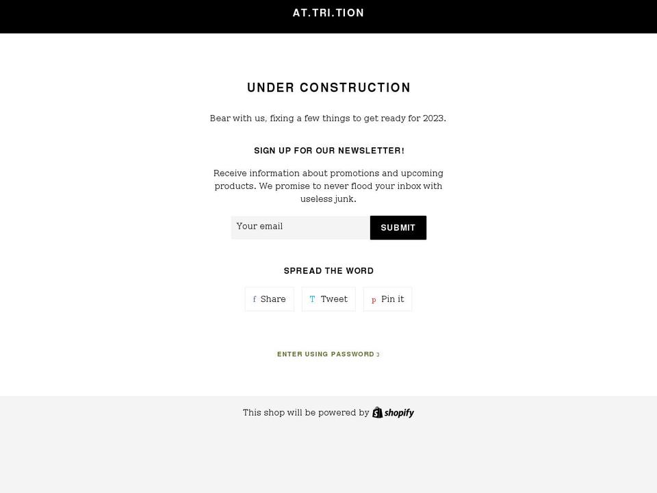 at-tri-tion.com shopify website screenshot