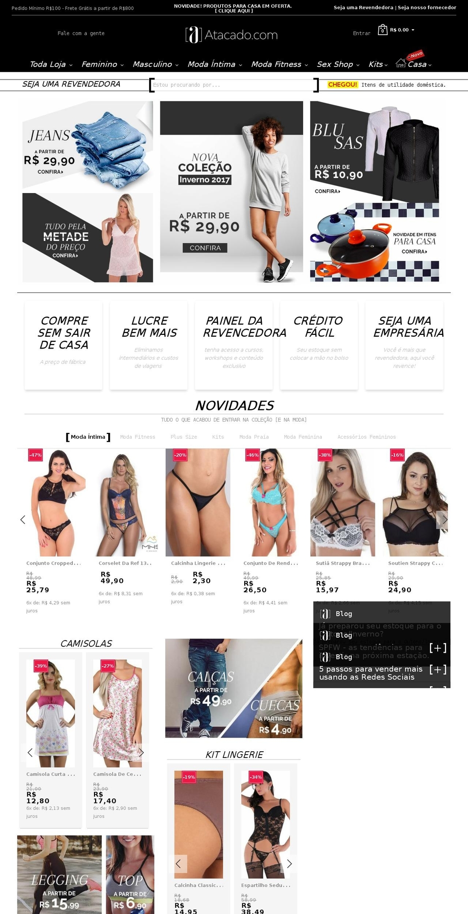 Produção Atacado.com . Shopify theme site example atacado.com