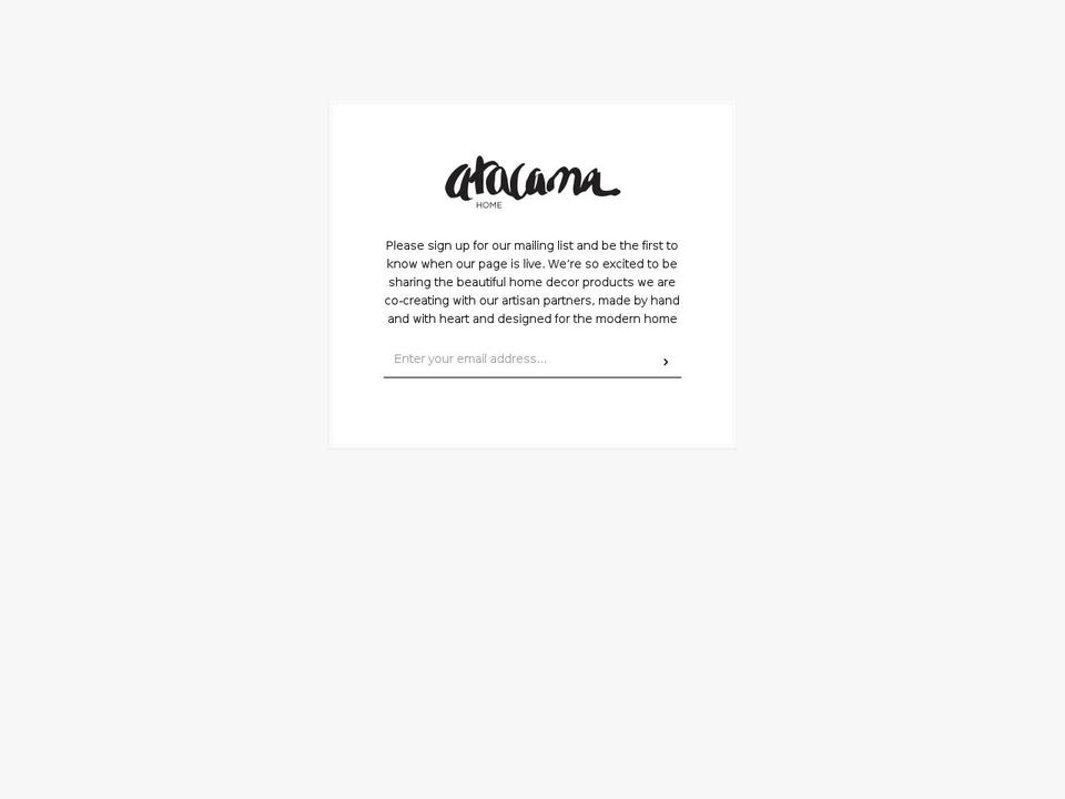 atacamahome.com shopify website screenshot