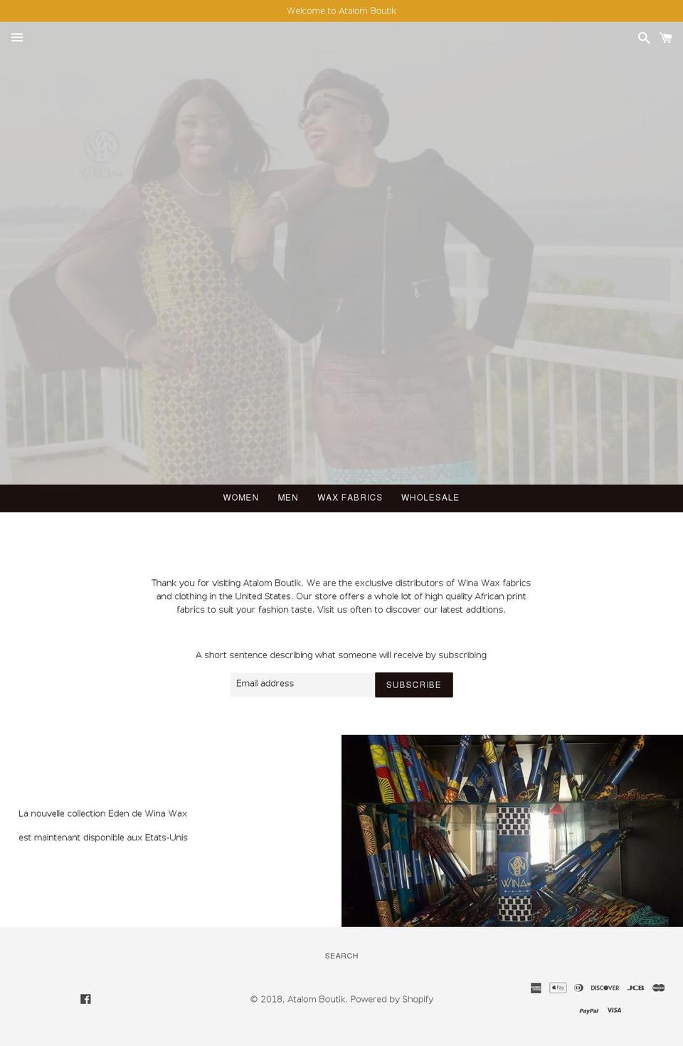 atalomboutik.com — Shopify storefront screenshot